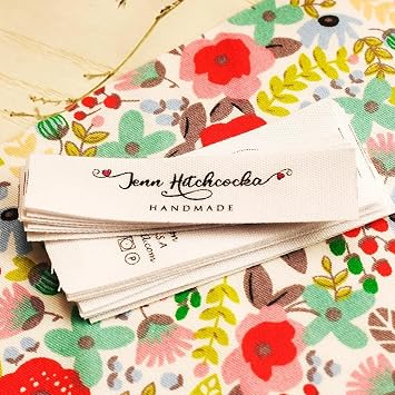 Personalized Cotton Ribbon Garment Labels, Custom Sewing Branding Gift, 50PCS, Color3