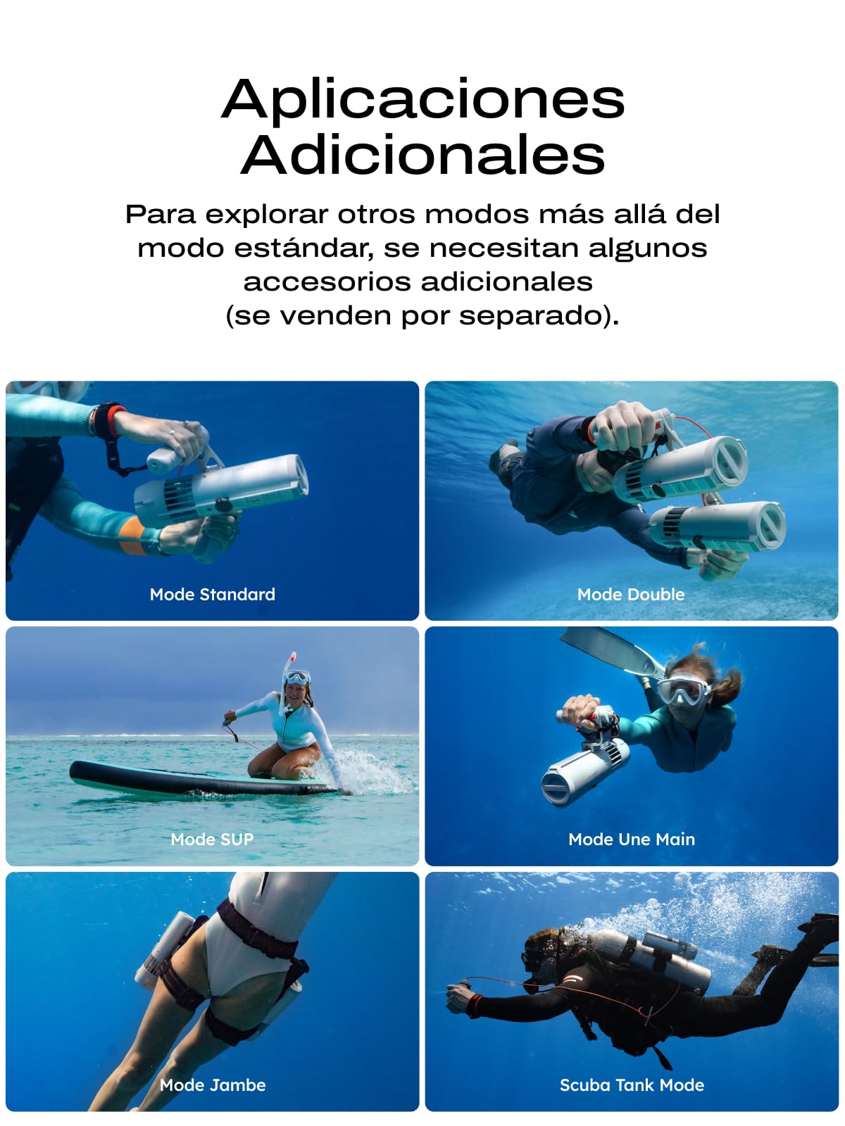 LEFEET P1 Lite Scooter Subacuático, 4 Velocidades, Portátil para Adultos, 60 Min de Autonomía, 60 m de Profundidad, Soporte para Cámara, Ideal para Snorkel, Piscina y Buceo