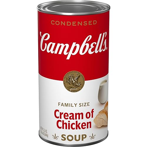 Campbell's Sopa Condensada Crema de Pollo, Tamaño Familiar, Lata de 22.6 oz
