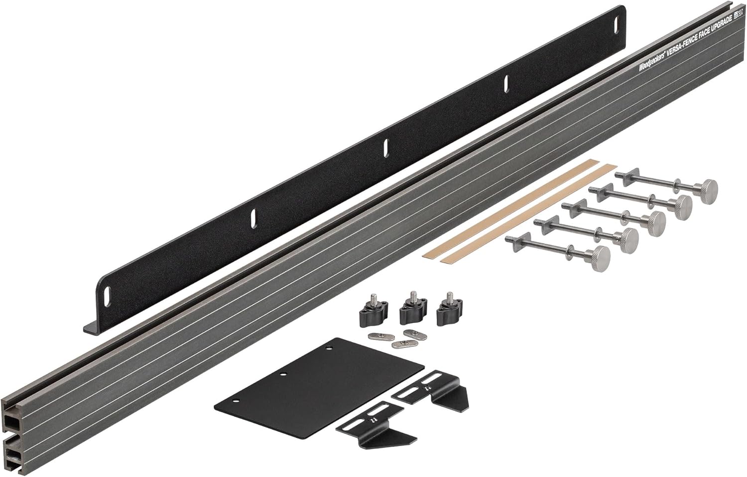 Woodpeckers Versa-Fence Face Upgrade – 48" Length Aluminum Fence Face, Fits SawStop PCS T-Glide Fence System - Straighter, Higher Quality Cuts + Material Support – Made in USA VFFU-PCS48