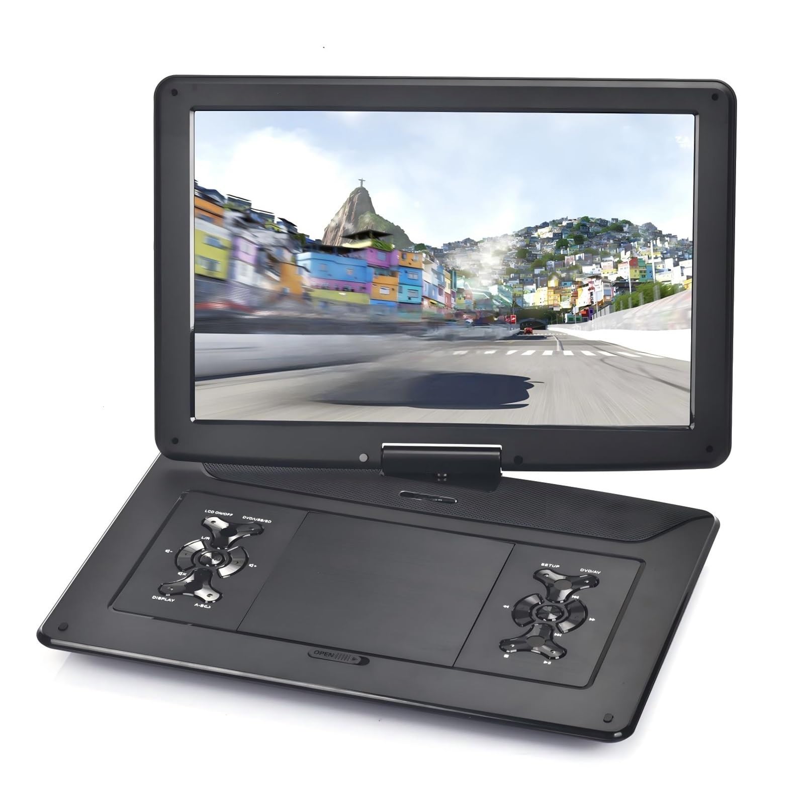 Portable Dvd Player Schermo ruotabile HD Lettore CD Dvd da 15,6 Pollici Gioco Super Sottile Batteria incorporata Macchina Video Portatile