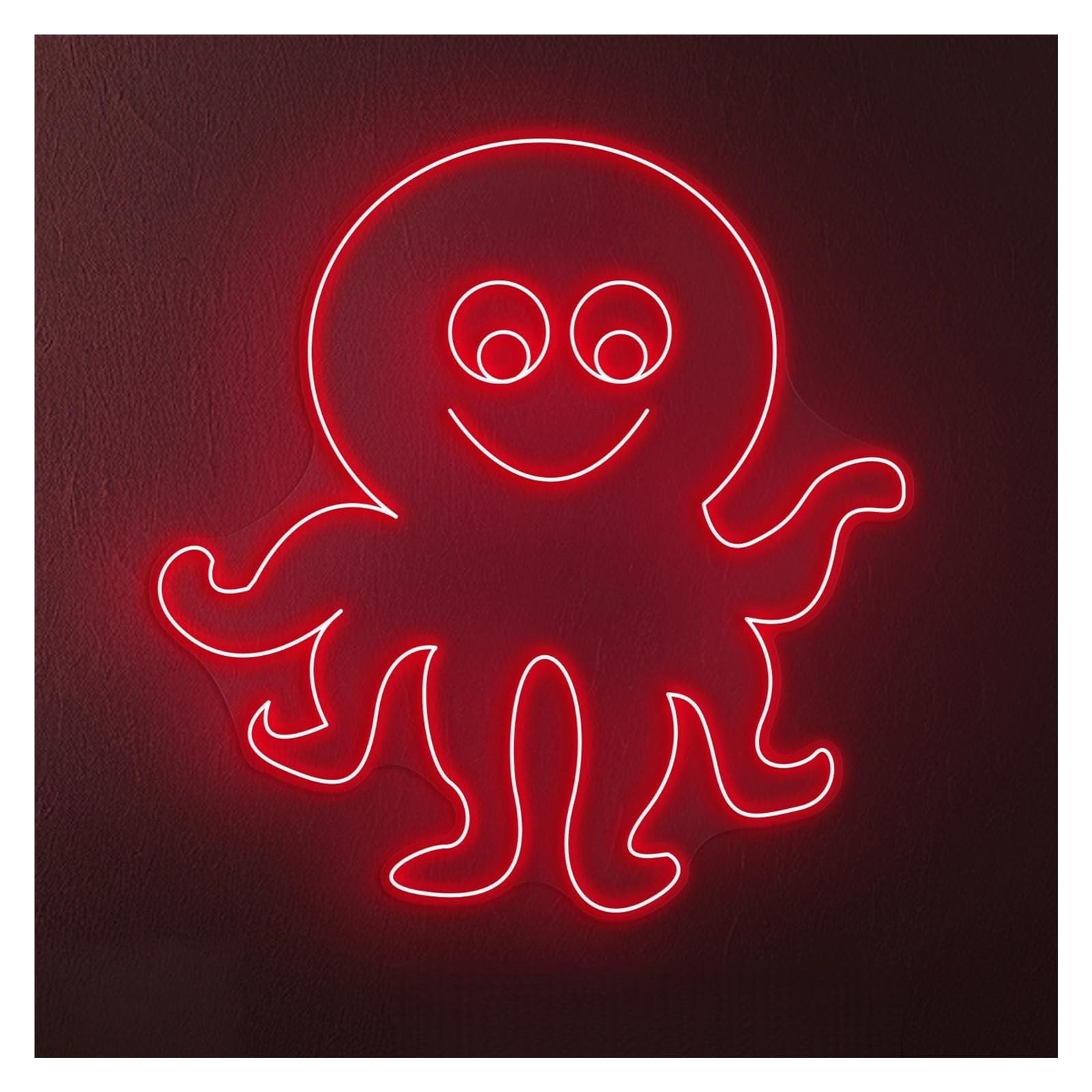 RONGCH Hanging Art Neon Signs Cute Octopus Neon Sign, Suitable for Restaurant Wall Decor with Brightness Adjustable 43cm(G)