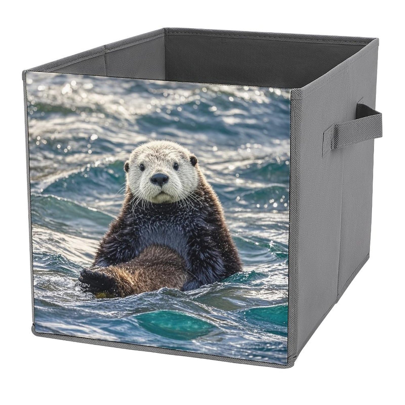 Panier pliable loutre de mer pour ranger les jeans et livres