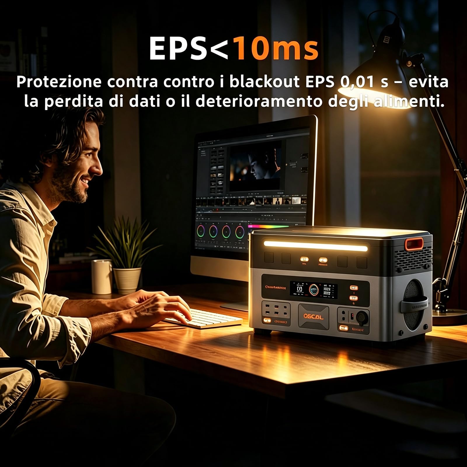 PowerMax 3600PE Centrale Elettrica Portatile con Pannello Solare 100W, 3600W Generatore Solare, Batteria LiFePO₄ 2016Wh, per Campeggio/Caravan/Emergenze (PM3600PE+100W)