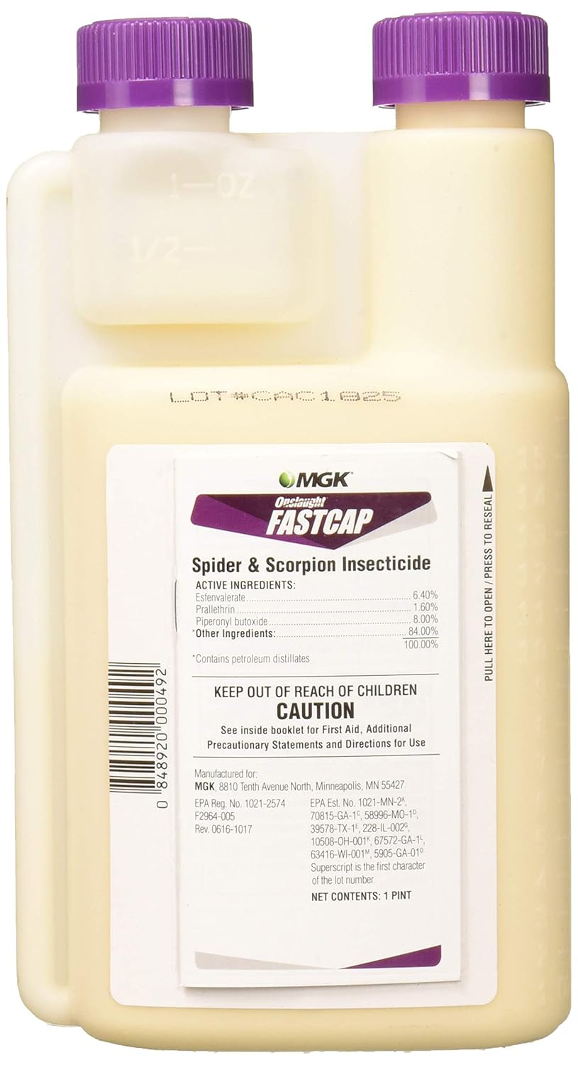 BASF - 59014457 Cy-Kick CS Pest Control Insecticide 16 oz Pint & MGK 10085 Onslaught FastCap Spider and Scorpion Insecticide, Off-White