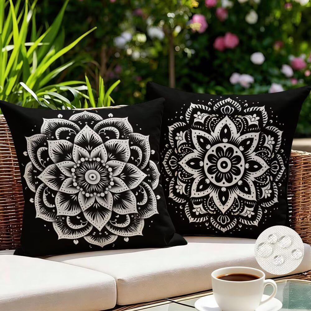 Coussins extérieurs imperméables mandala pour sublimer votre salon de jardin