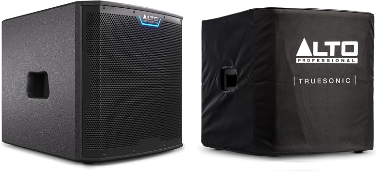 ALTO TS15S 2500W 15" Subwoofer Bundle with Durable Slip-on Powered PA Speaker Cover for Live Performance, Events, Karaoke, DJ Sets, Presentations