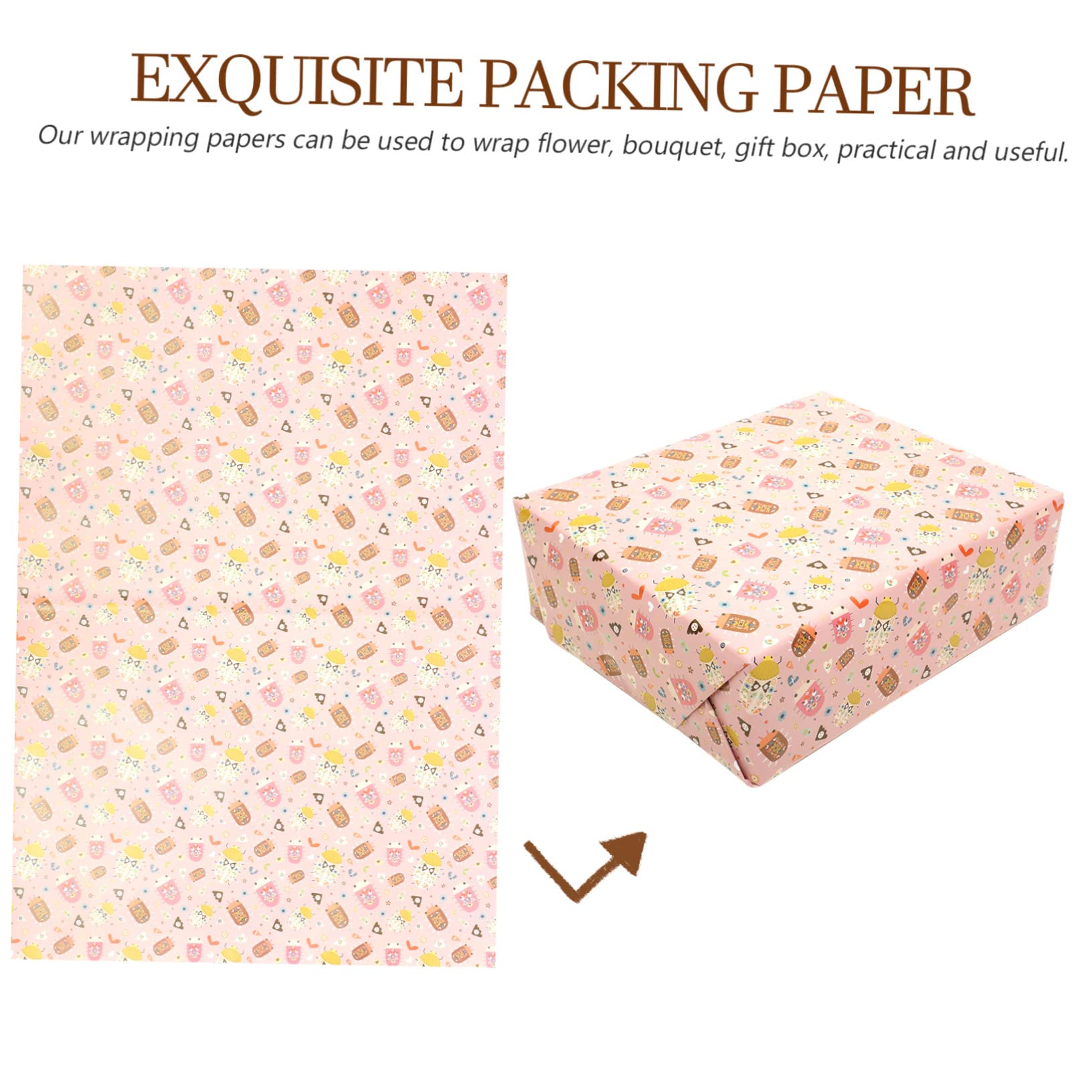 minkissy 3sätze Blumen Geschenkpapier Mit Schleifenbox Mehrzweck Einwickelpapier Für Partys Bastelprojekte Für Geburtstage Shower Deko