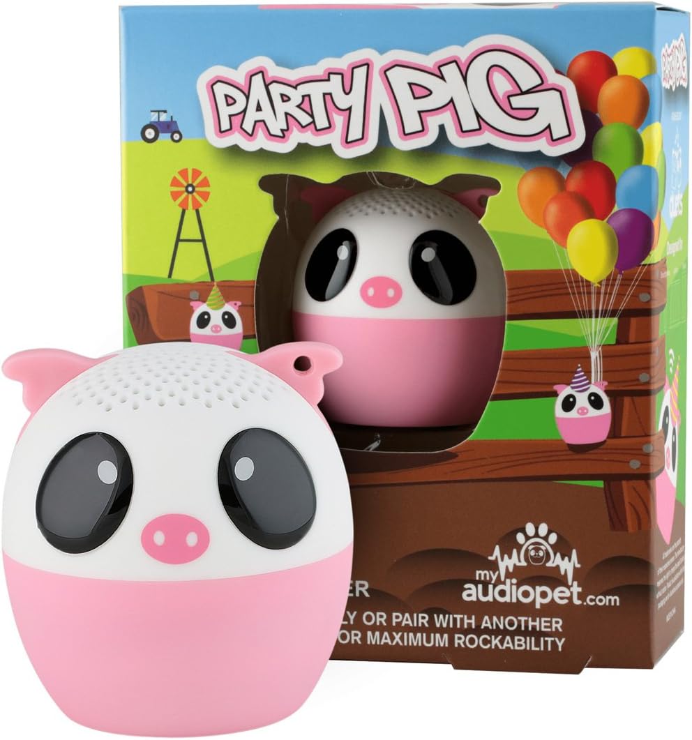 My Audio Pet Pig Mini Bluetooth Animal Wireless Speaker for Kids of All Ages – True Wireless Stereo Technology – Pair with Another TWS Pet for Powerful Rich Room-Filling Sound – (Party Pig) My Audio Pet Pig Mini Bluetooth Animal Wireless Speaker for Kids of All Ages – True Wireless Stereo Technology – Pair with Another TWS Pet for Powerful Rich Room-Filling Sound – (Party Pig)