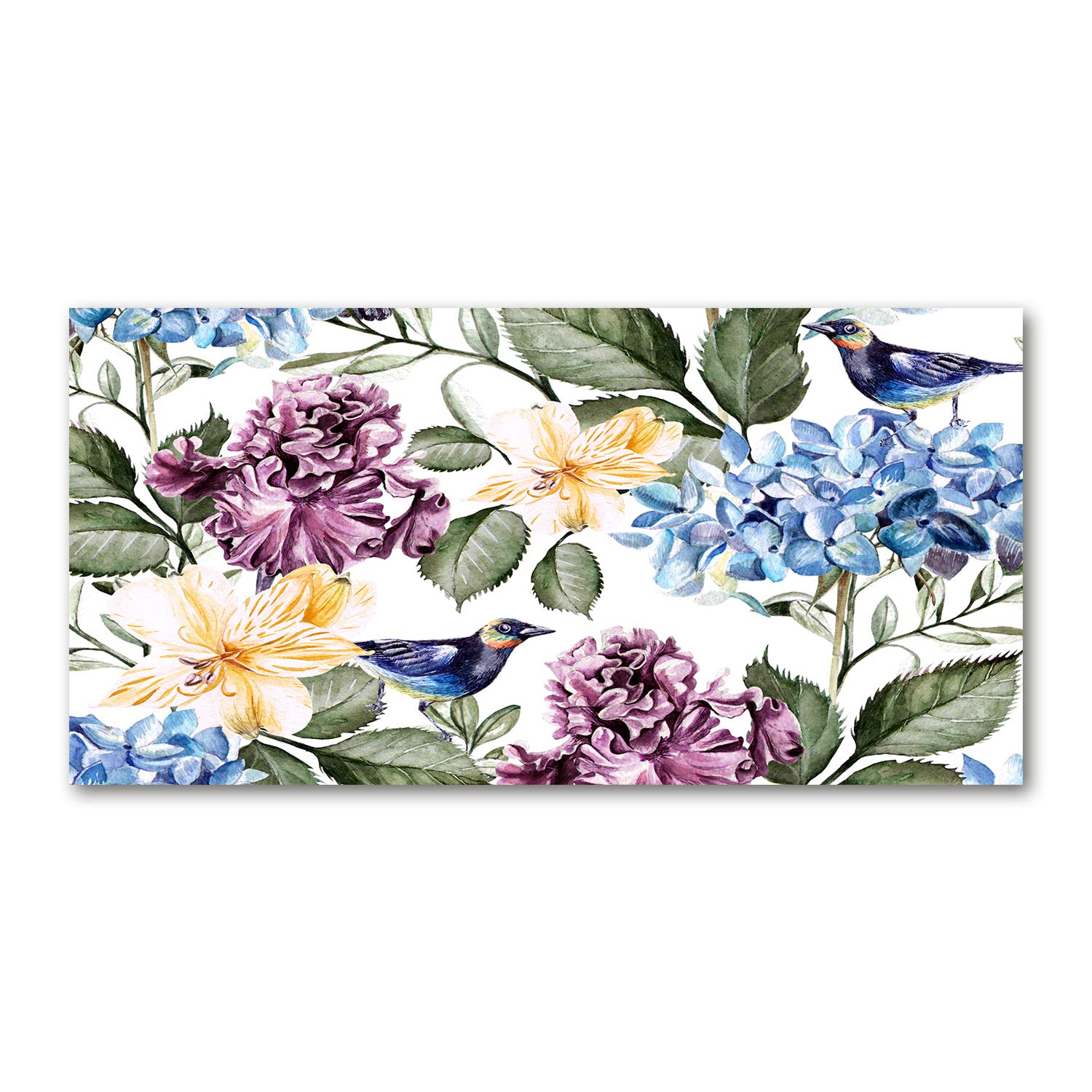 Tableau acrylique fleurs 140x70 cm Tulup pour masquer un mur vide avec élégance