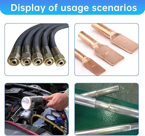 Miniatura 6 de Flame Dark Máquina prensadora hidráulica accionada manualmente, la opción engancha conjuntos de manguera trenzada simple y doble con diámetros de