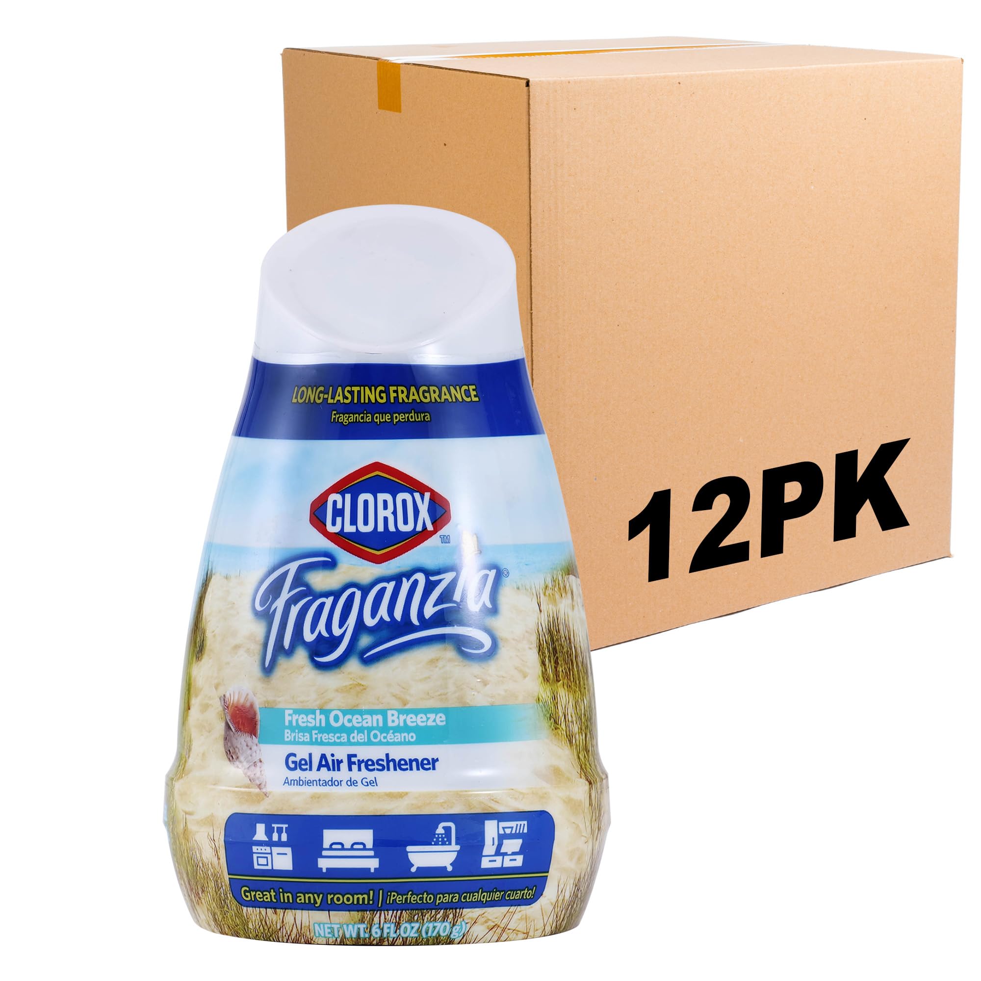 Clorox Fraganzia Gel Air Freshener Cone in Fresh Ocean Breeze, 6oz