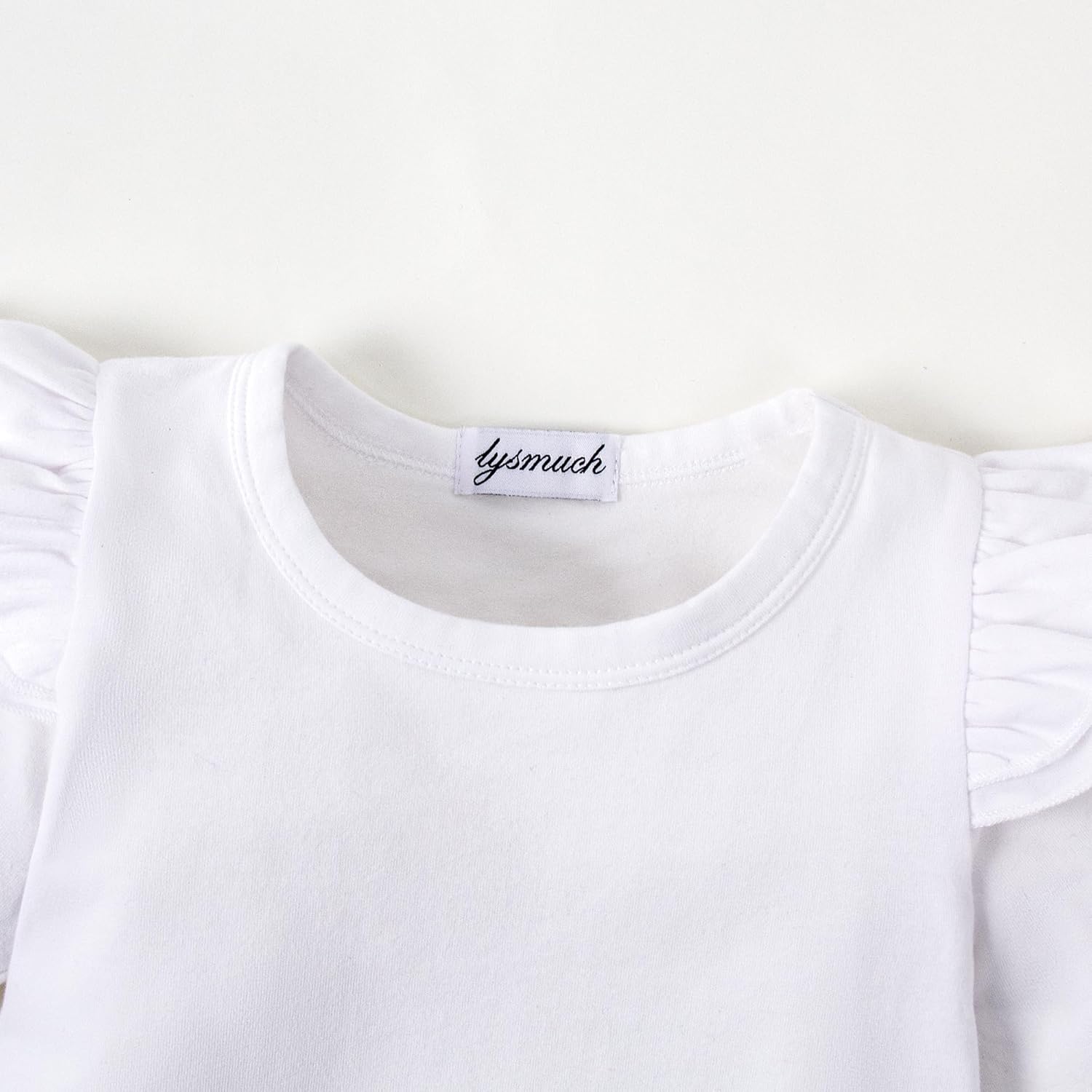 LYSMuch Baby Girls Ruffle Long Sleeve Bodysuit Infant Solid Color Top Jumpsuit Clothes - Image 4