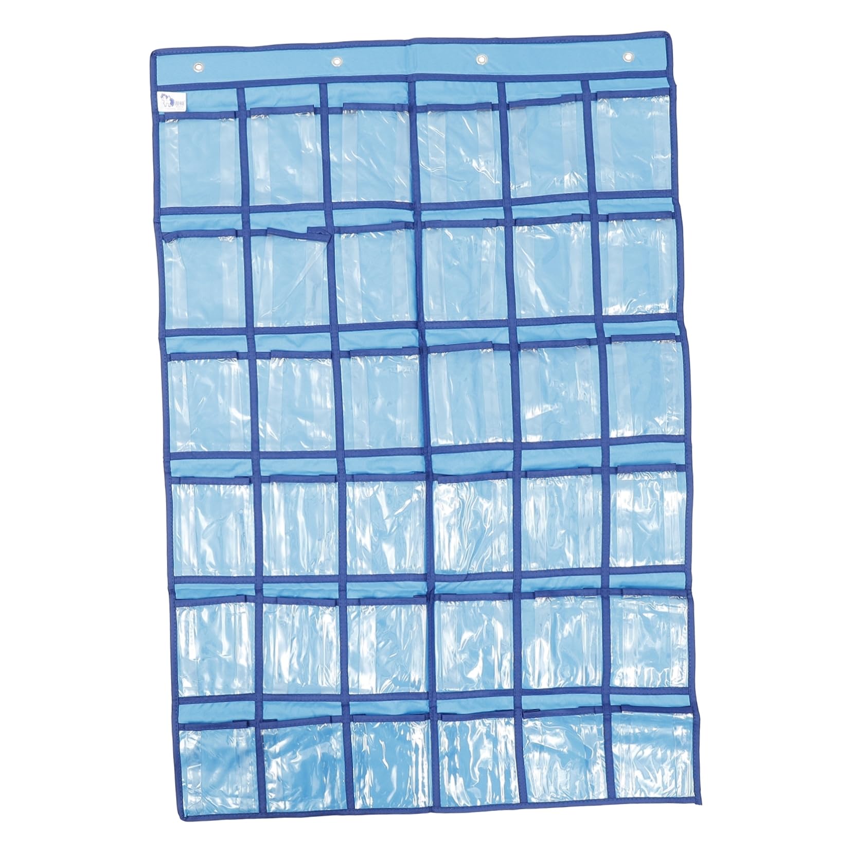 DECHOUS 1Pc Multi Pockets Wall Hanging Storage Bag Transparent Jewelry Organizer for Door Closet Non Woven Material Easy Access Pouch with Hooks