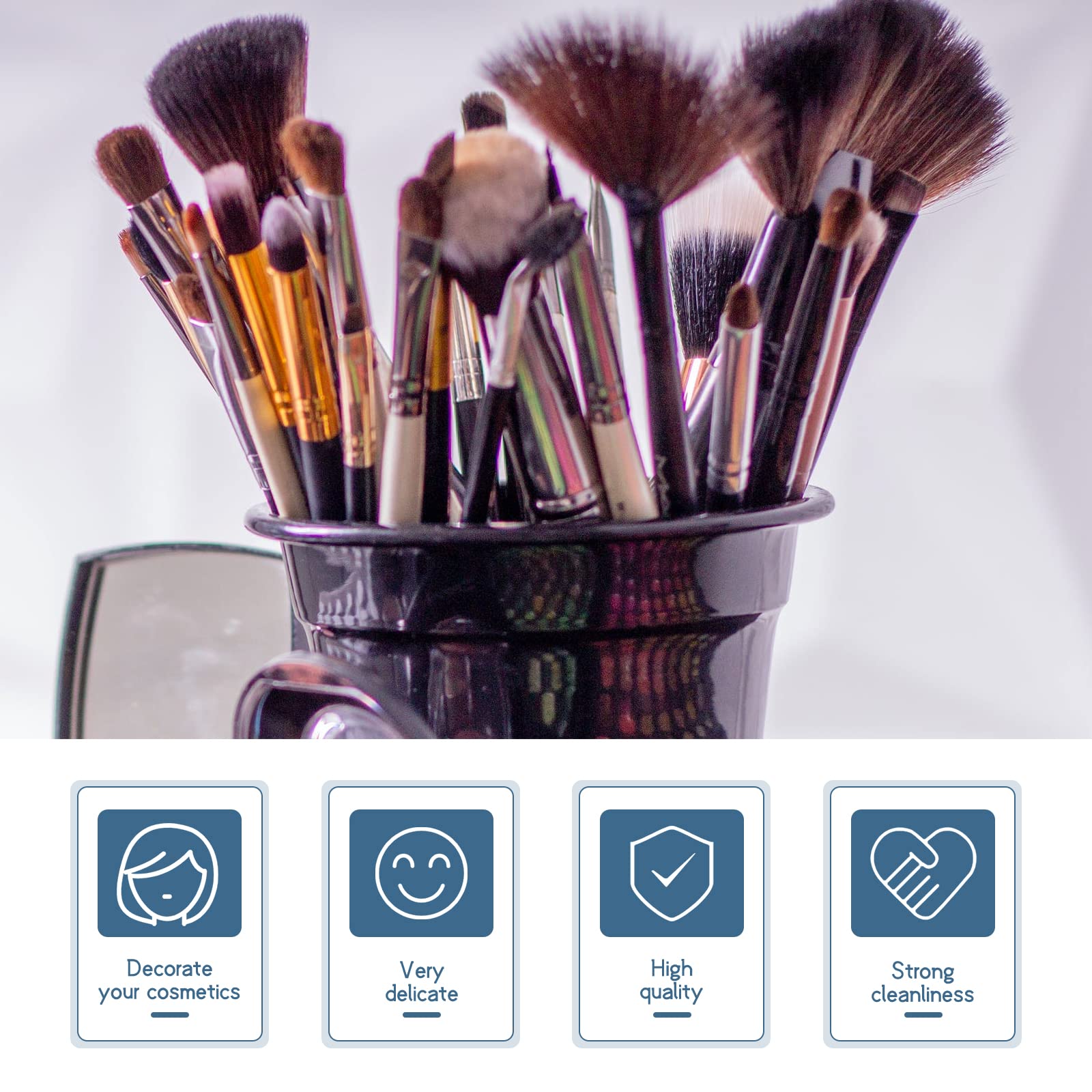 15pcs Makeup Brush Cleaning Sponge Make up Sponges for Face Color Removal Cleaner Sponge Eye Shadow Brush Scrubber Makeup Sponge Dry Cleaning Sponges Brush Cleaning Tools Cosmetics