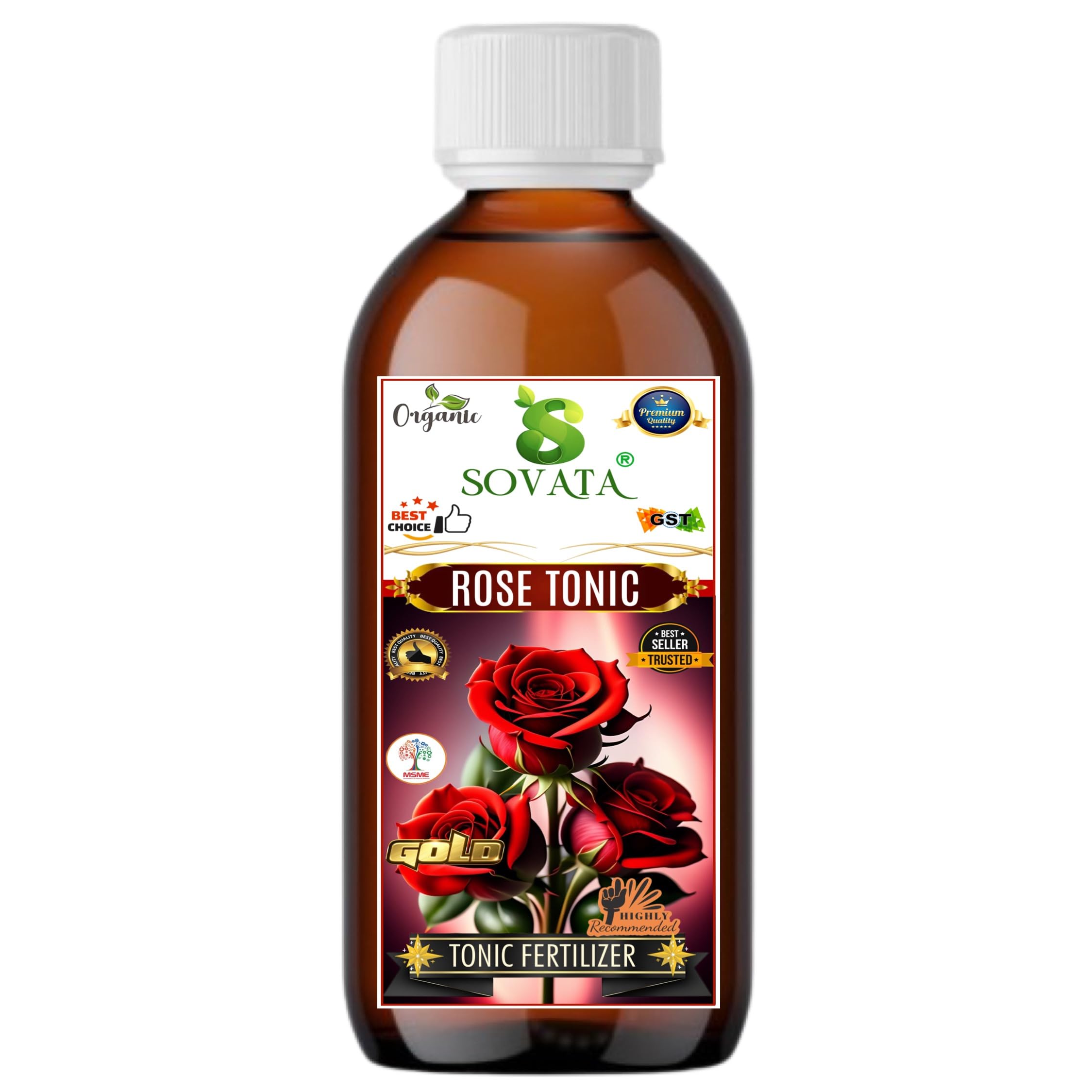 Sovata® Rose Tonic Fertilizer, Essential Organic Powerful Liquid Tonic For heavy flowering and fast growth of Rose Plants. (200 ml)-image-4