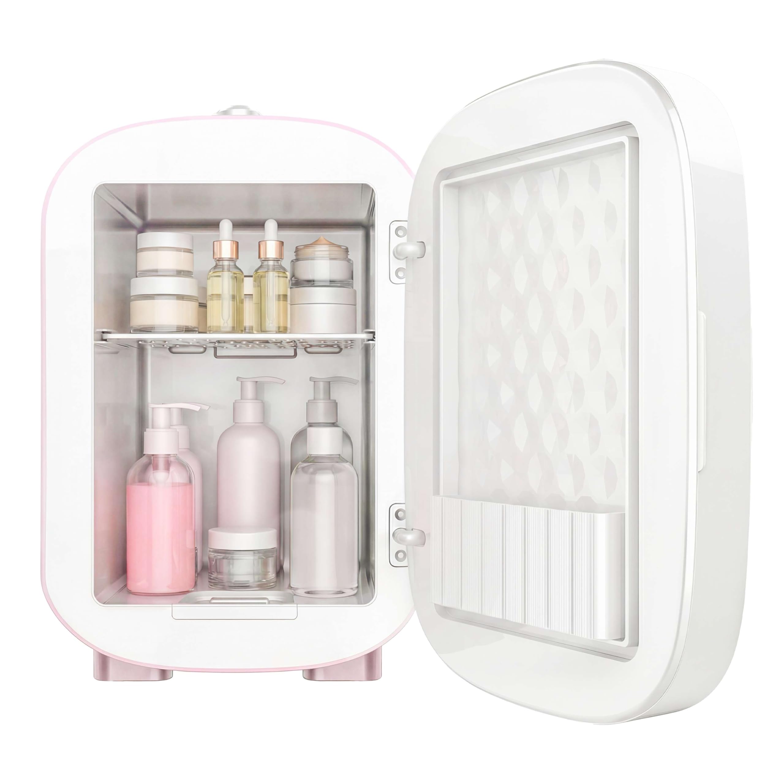 Cecotec Nevera Pequeña de Cosméticos 4L con Espejo CoolingBeauty 4000 Mirror Rose. Luz LED con 3 Intensidades, Hasta 5ºC de Enfriamiento, Asa Superior, Bajo Ruido, Incluye un Estante Interior - 2