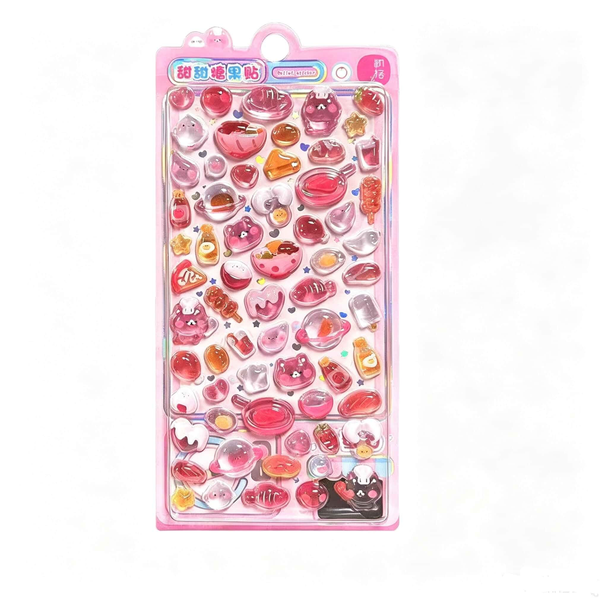 3D Puffy Stickers, Kawaii Resin Decorative Stickers for Phone Case, Notebook, Scrapbooking Aesthetic, Anime, Cartoon