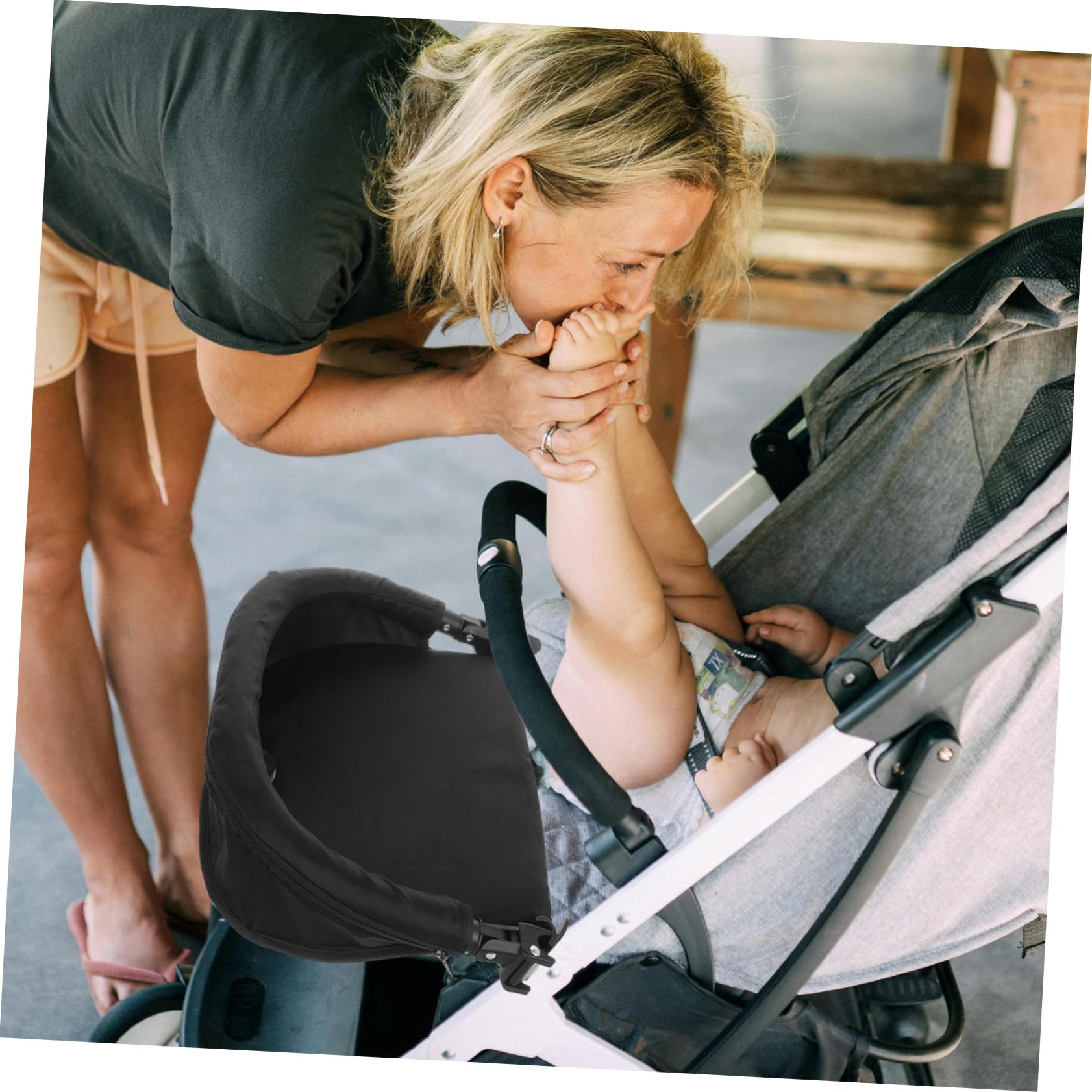 Reposapiés Ajustable para Cochecito con Extensión de Protección para Bebés Soporte para Piernas Fácil Instalación para Sillita Paseo y Carritos
