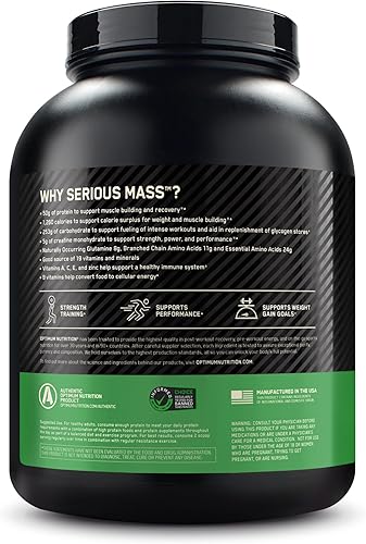 Vista 11 de Proteína para ganar peso Serious Mass Gainer de Optimum Nutrition, 1054623, Vainilla, 1, 1