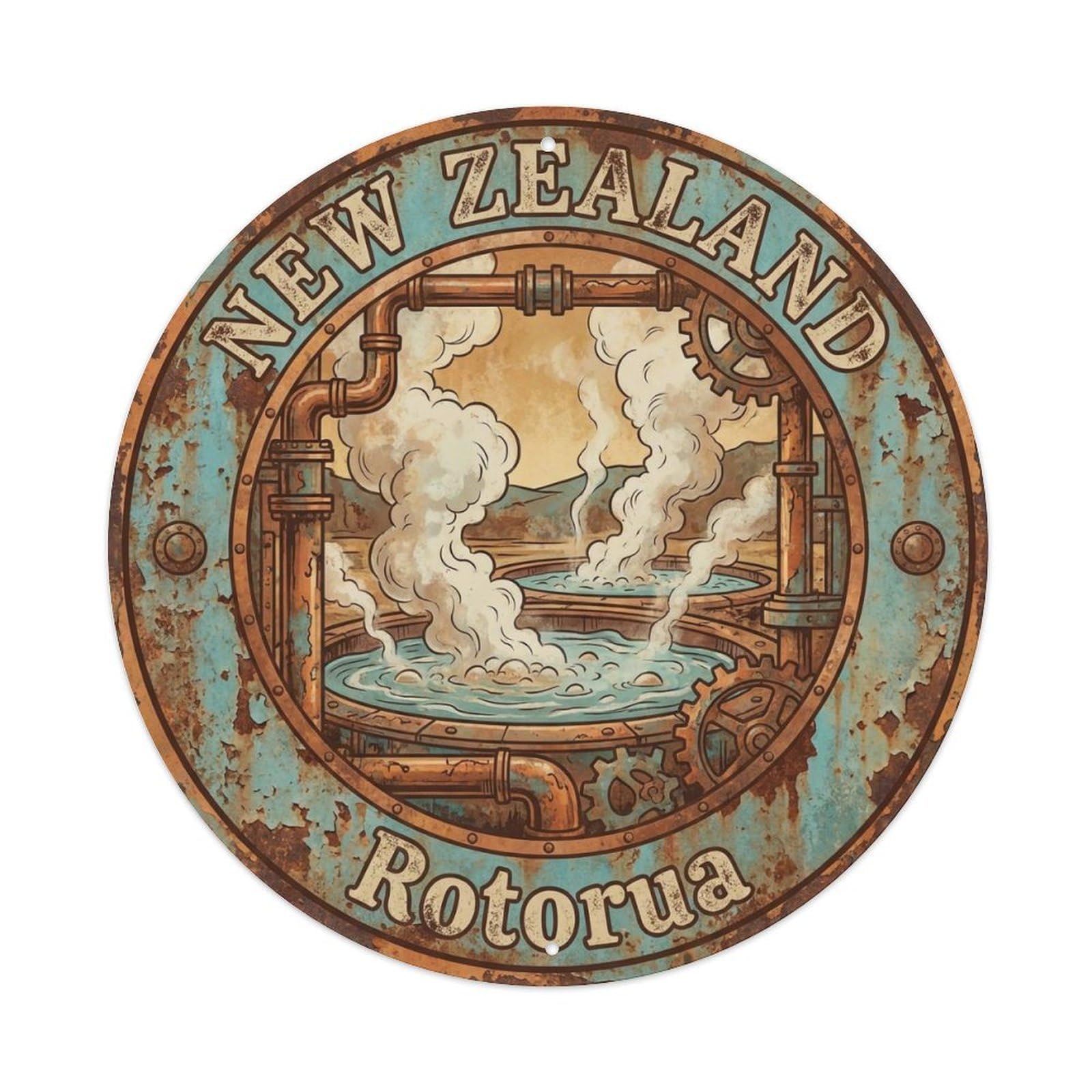 Vintage Travel New Zealand Pride Vintage Metal Tin Sign Plaque Wall Decor for Cafe, Club Bar, Office, Garden Metal Poster 8x8Inch