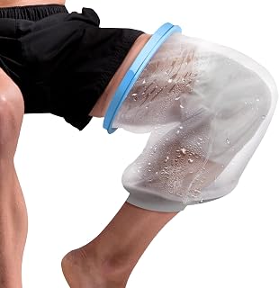 Waterproof Knee Cast Cover for Shower Extra Large, Knee Shower Cover Post Surgery, Knee Surgery Shower Cover, Knee Wound Covers for Showering, Acl Surgery Recovery Must Haves Plus Size