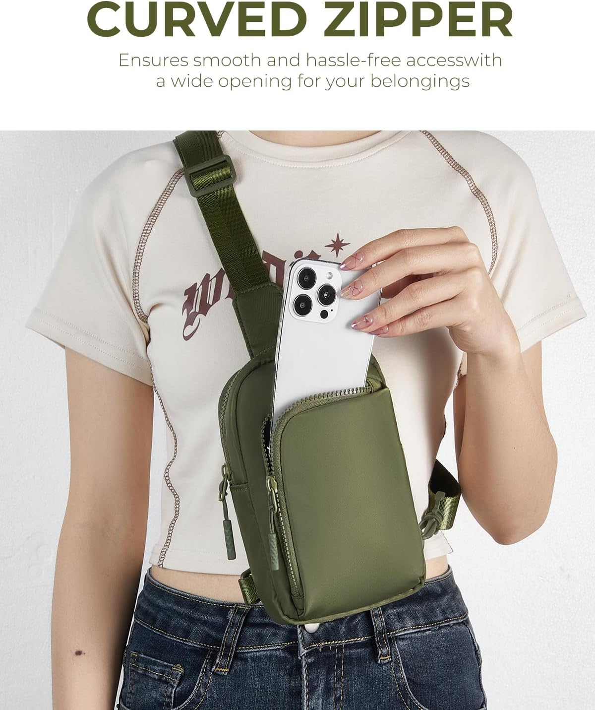 CHOLISS Small Crossbody Bags for Women and Men, Sling Bag for Women and Men Trendy, Fanny Packs Chest Bag with Extended Strap - Image 6