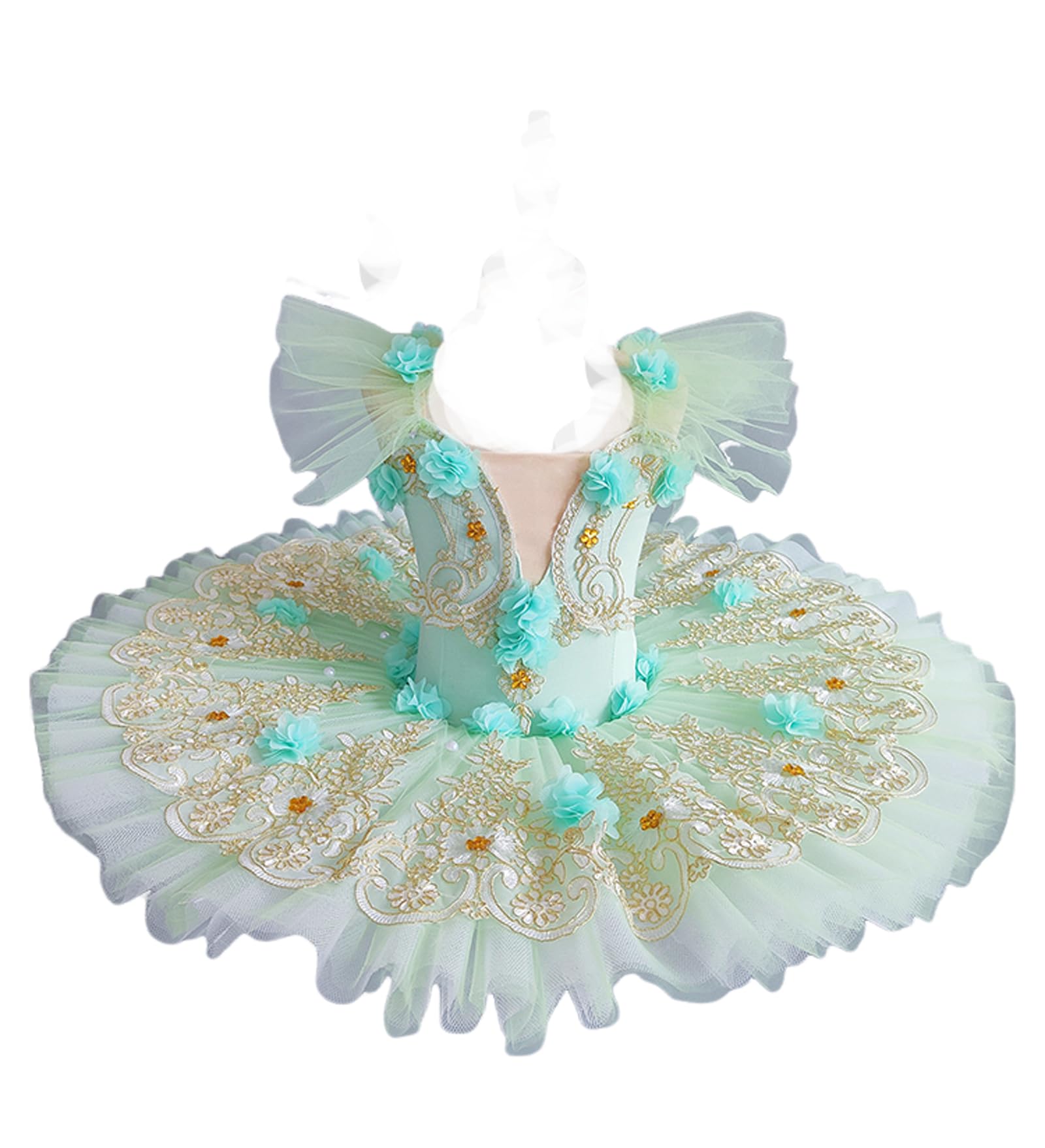OTMYIGO Tutú de Ballet Profesional para niñas, Vestido de Ballet para niños, tutú de panqueque, Bailarina, Fiesta de cumpleaños, Vestido de Cisne, Trajes de Baile