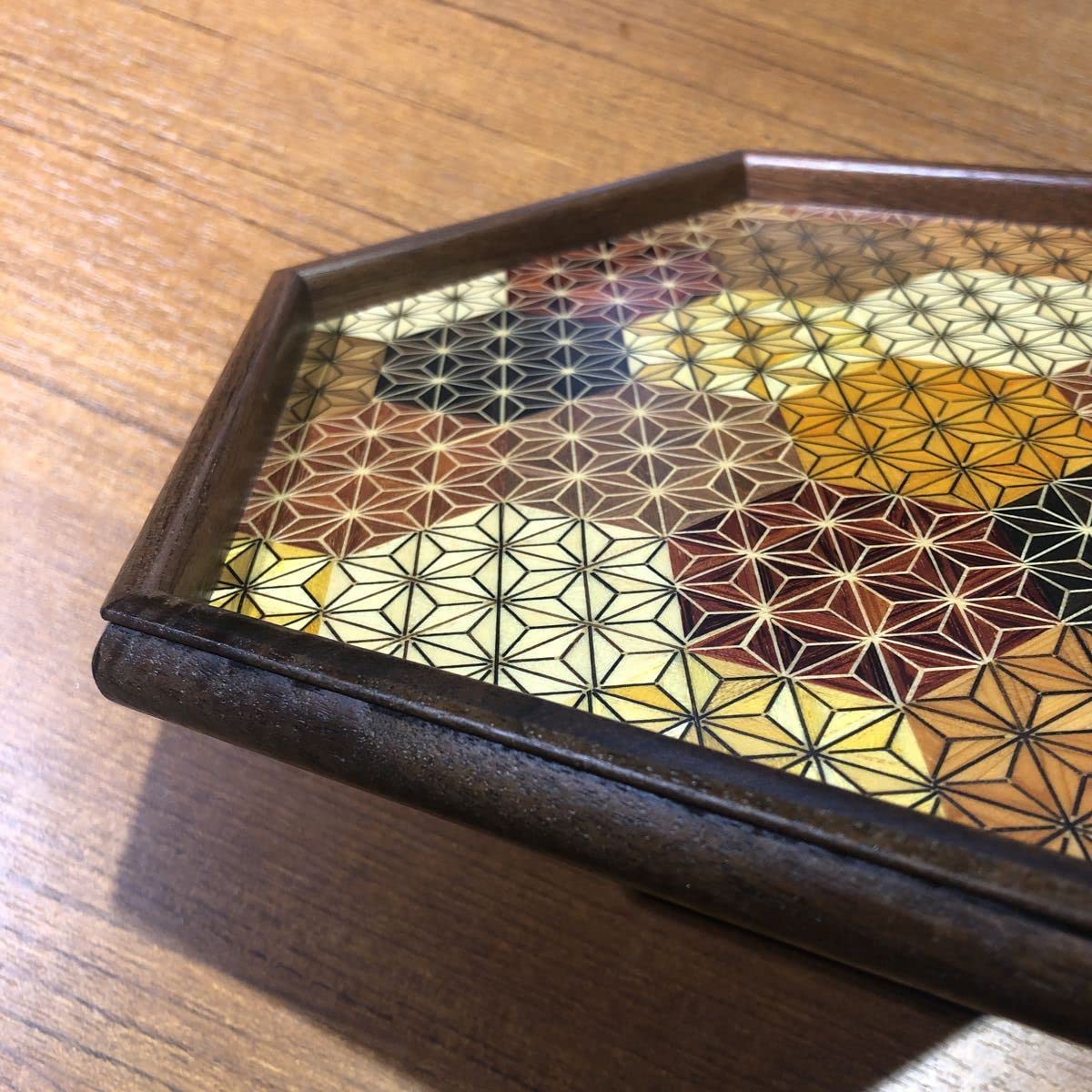 Amazon.co.jp: 寄木細工 箱根細工 お盆 盆 トレイ 皿 プレート 茶道具