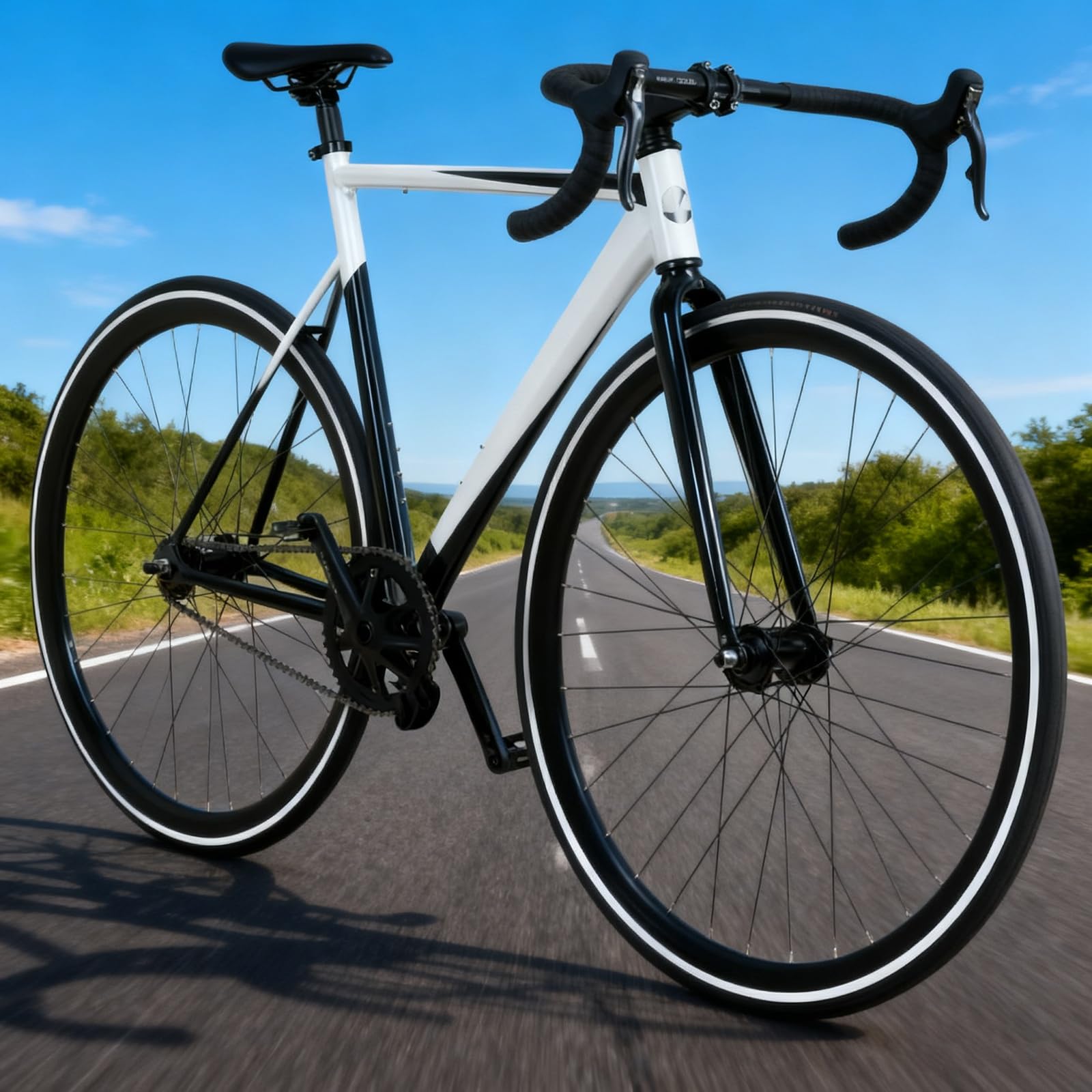 700C Fixie zestaw kół rowerowych, felgi 40 mm, szprychy 32/36 otworów, Singlespeed, hamulec V-brake, stop aluminium, zestaw kół przednich i tylnych
