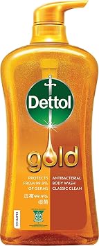 Dettol Anti Bacterial pH-Balanced Body Wash, Gold, 33.2 oz 950 g