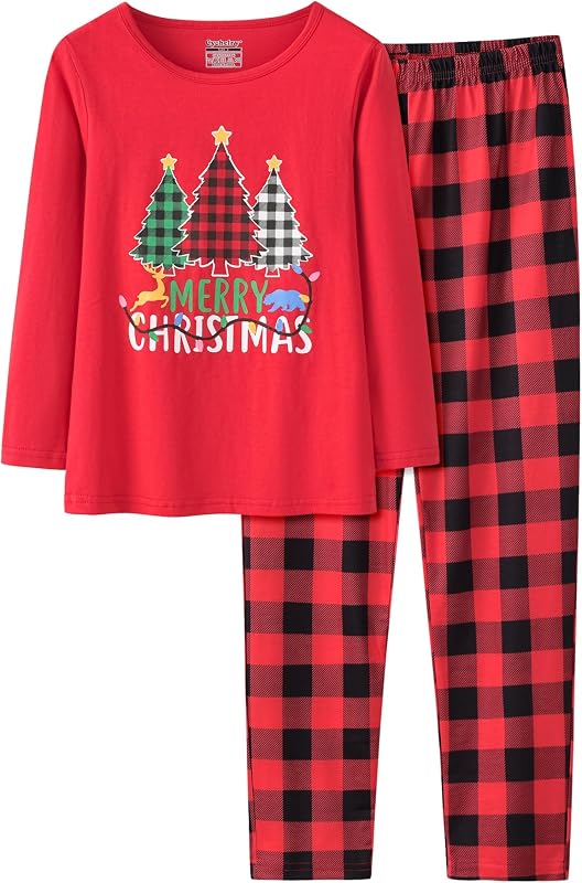 Conjunto de pijama infantil CYCHELRY com blusa de manga longa e calça, 2 peças