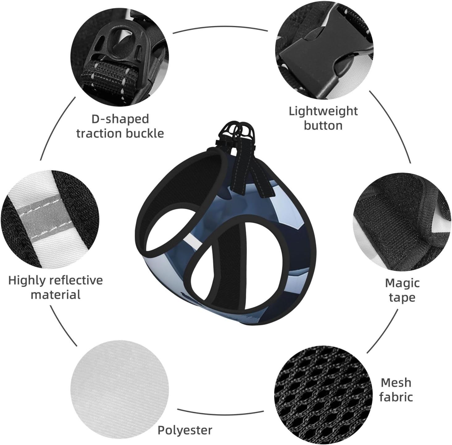 Endless Aisle Pet Vest Small Size Dog Harness and Leash Set, Reflective & Breathable for Puppy Training Without Accessories Small