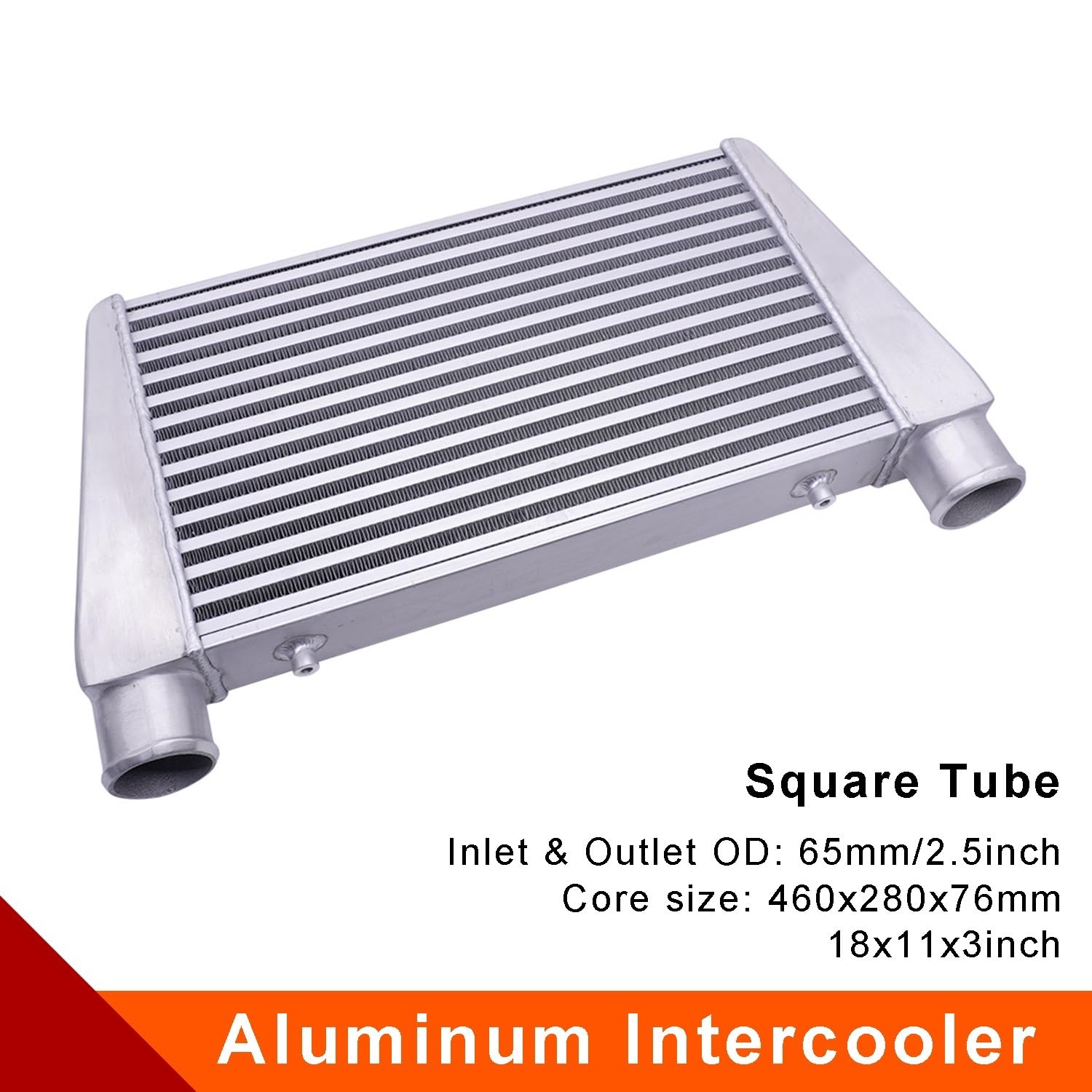 Intercooler Wlot chłodnicy wewnętrznej 460X280X76mm 65mm 2,5 cala
