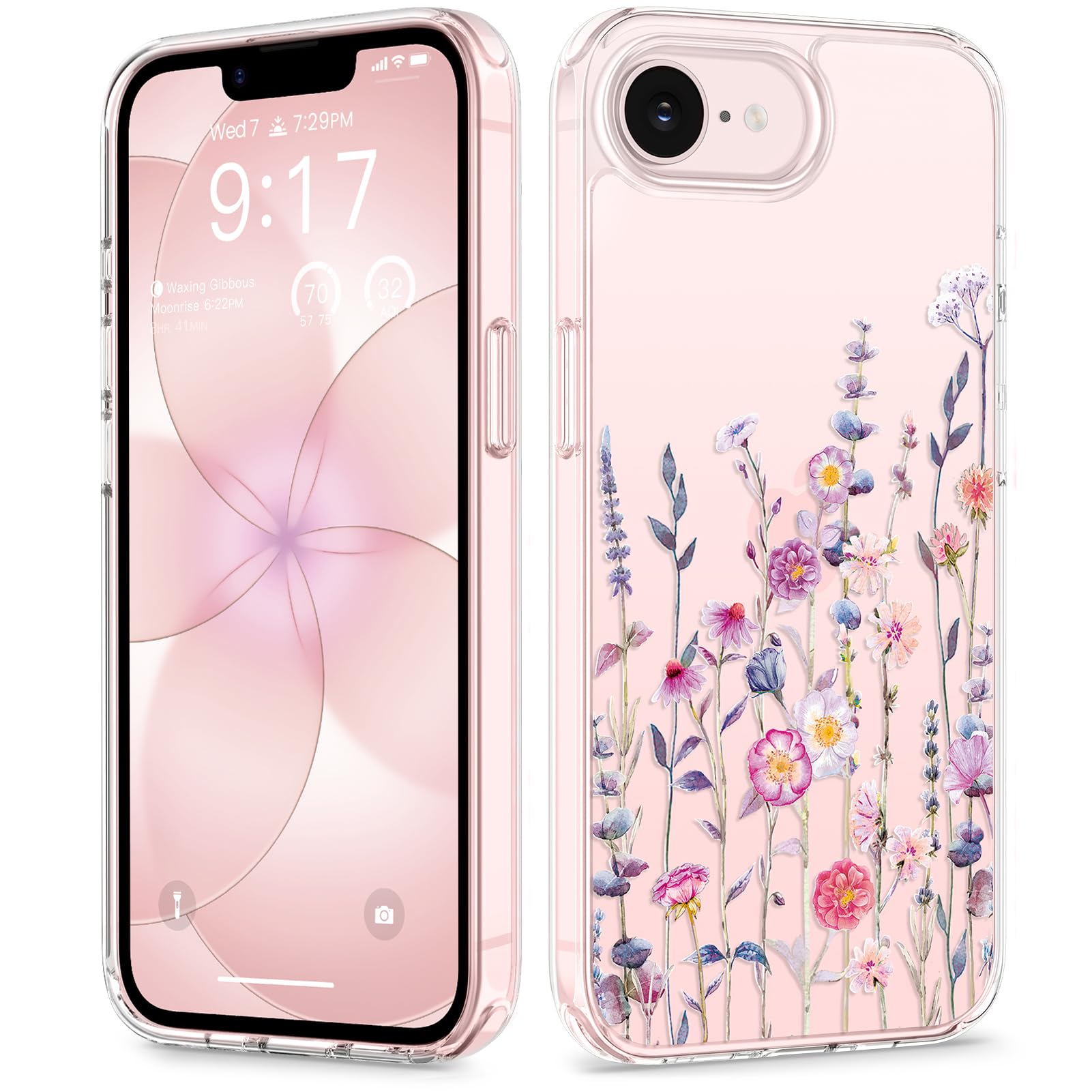 Amazon.com: GVIEWIN for iPhone 17e Case & iPhone 16e Case,  [Non-Yellowing][Military-Grade Protection] Hard PC&TPU Bumper, Floral  Shockproof Protective Clear Phone Case (Floratopia/Colorful) : Cell Phones  & Accessories