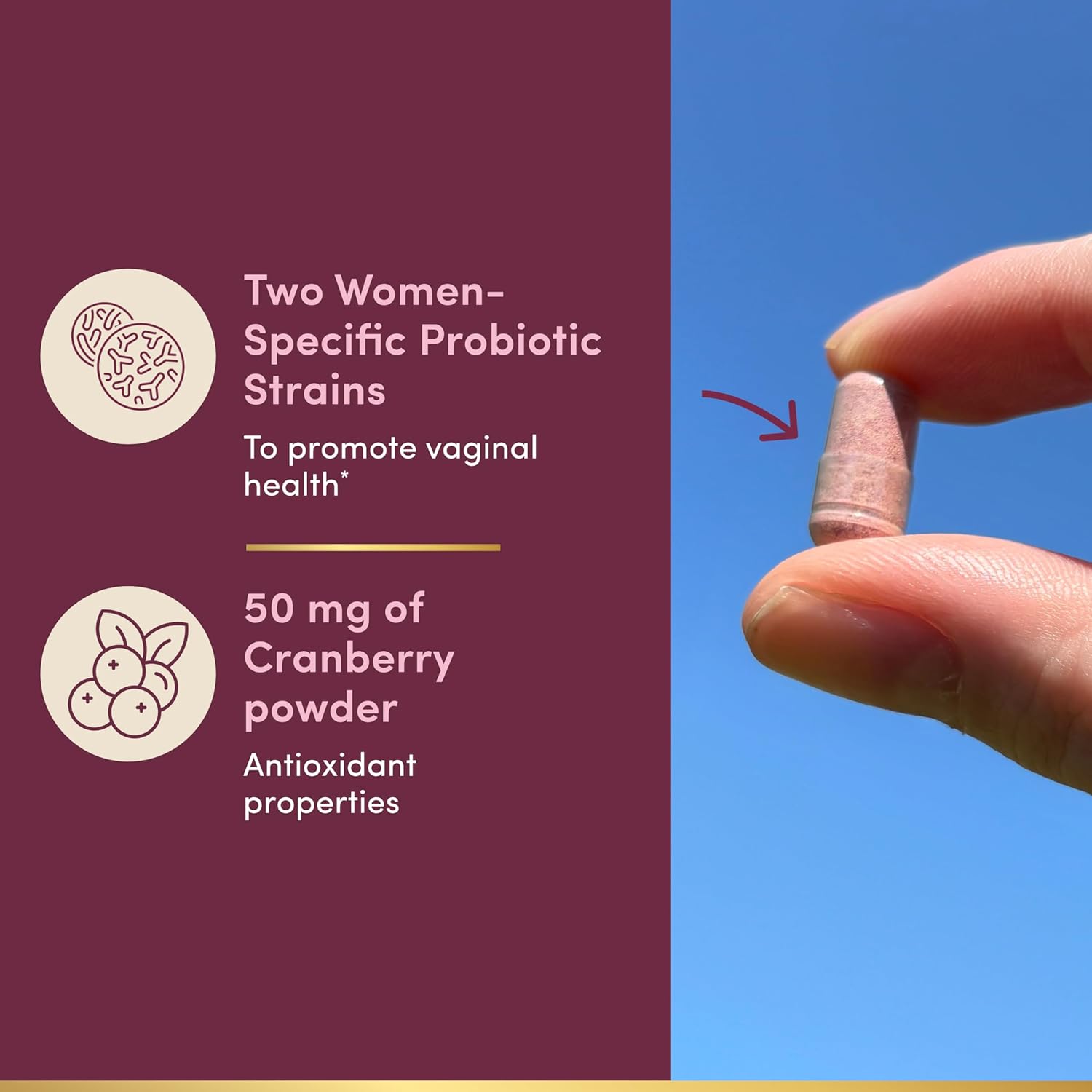 Nature's Bounty Probiotics for Women, Vaginal Probiotics for Healthy pH Balance, 2 Billion CFU, Clinically Studied Strains, Optimal Solutions pH Balance Pills, 30 Vegetarian Capsules - Image 4