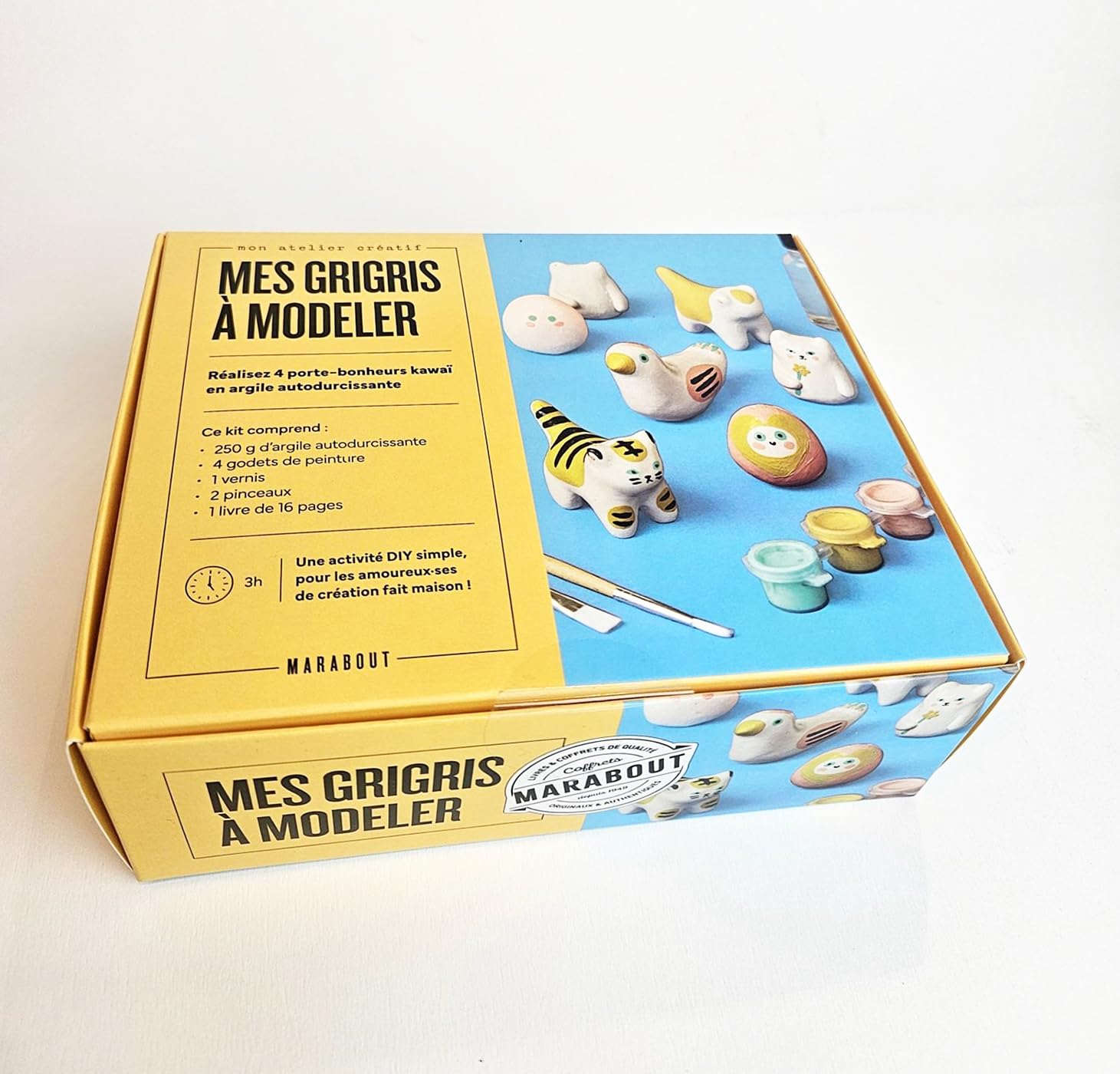 Kit Mes grigris à modeler: Réalisez 4 porte-bonheur kawaï en argile autodurcissante