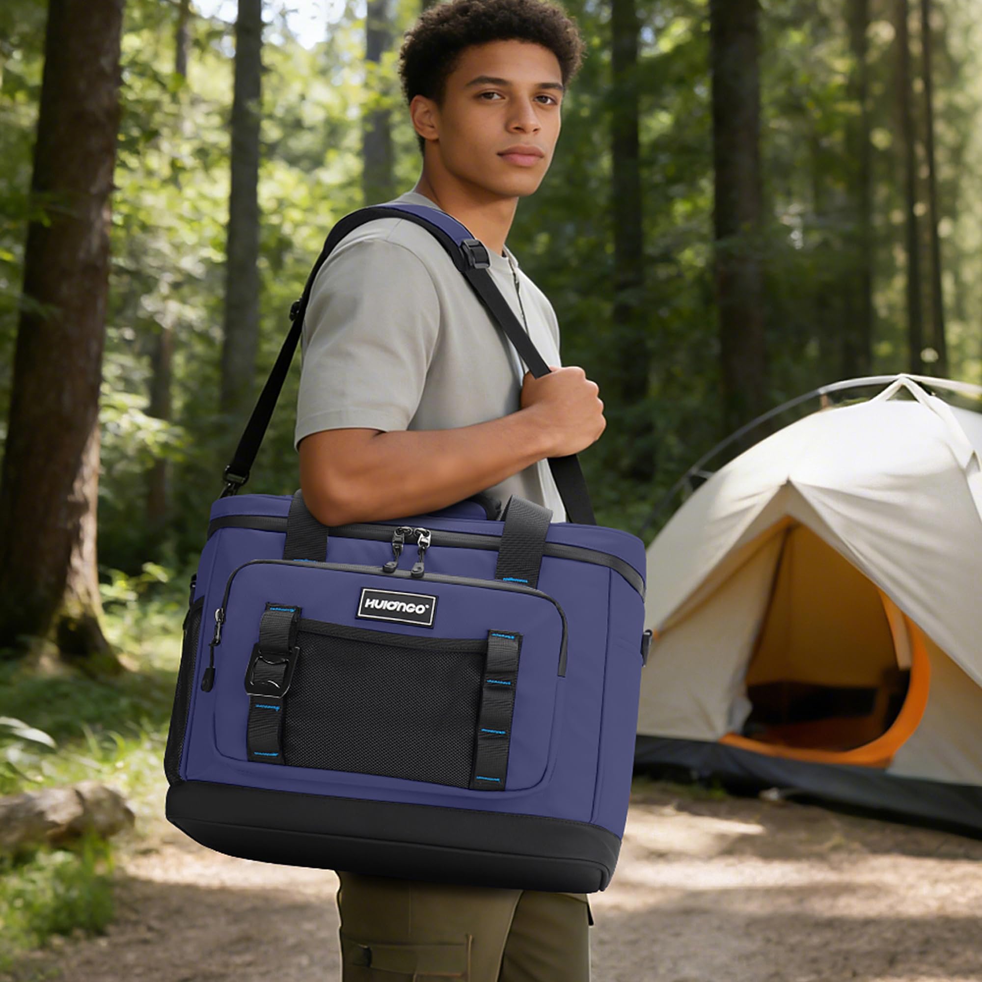 Hulongo Borsa Termica,30L Grande Impermeabile Pieghevole Picnic Borsa Isolata per Campeggio, Viaggi, Spesa e Pesca