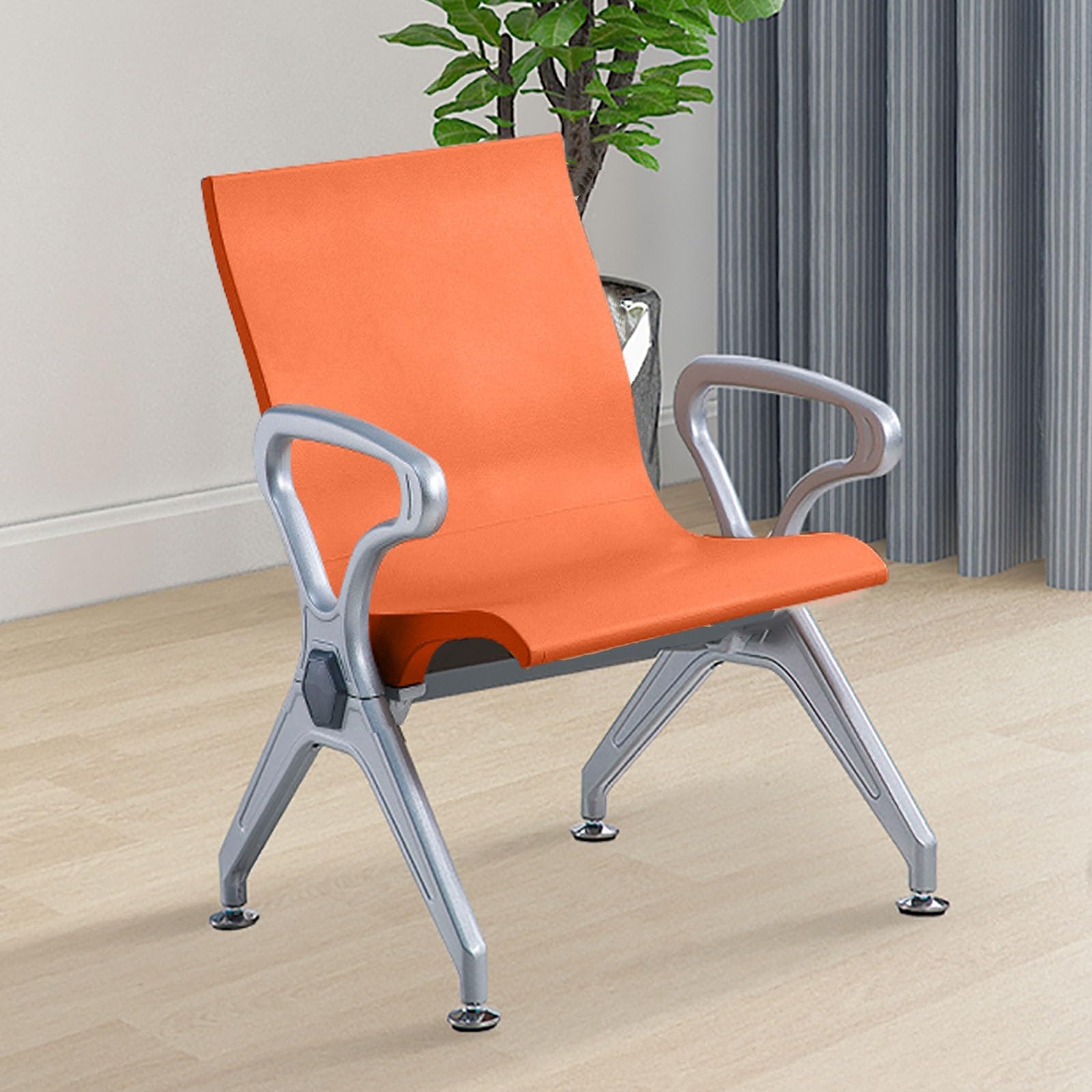 HCZKIUJY Office Reception Bench Chair - Waiting Room Seating with Backrest & Armrests for Clinics, Hospitals, Salons, Lobbies, Airports - Durable & Comfortable Design