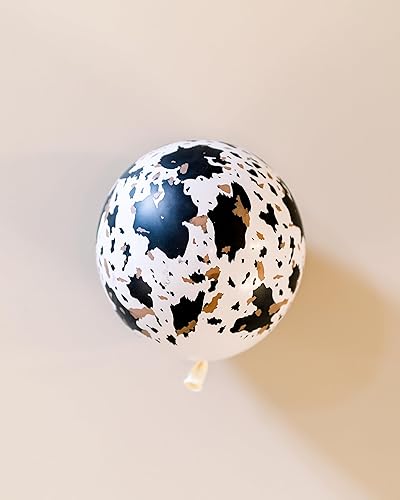Globo de vaca moderno (blanco), fiesta de granja, globos occidentales, primer rodeo, globos con estampado de vaca, 50 unidades, globos de vaca,