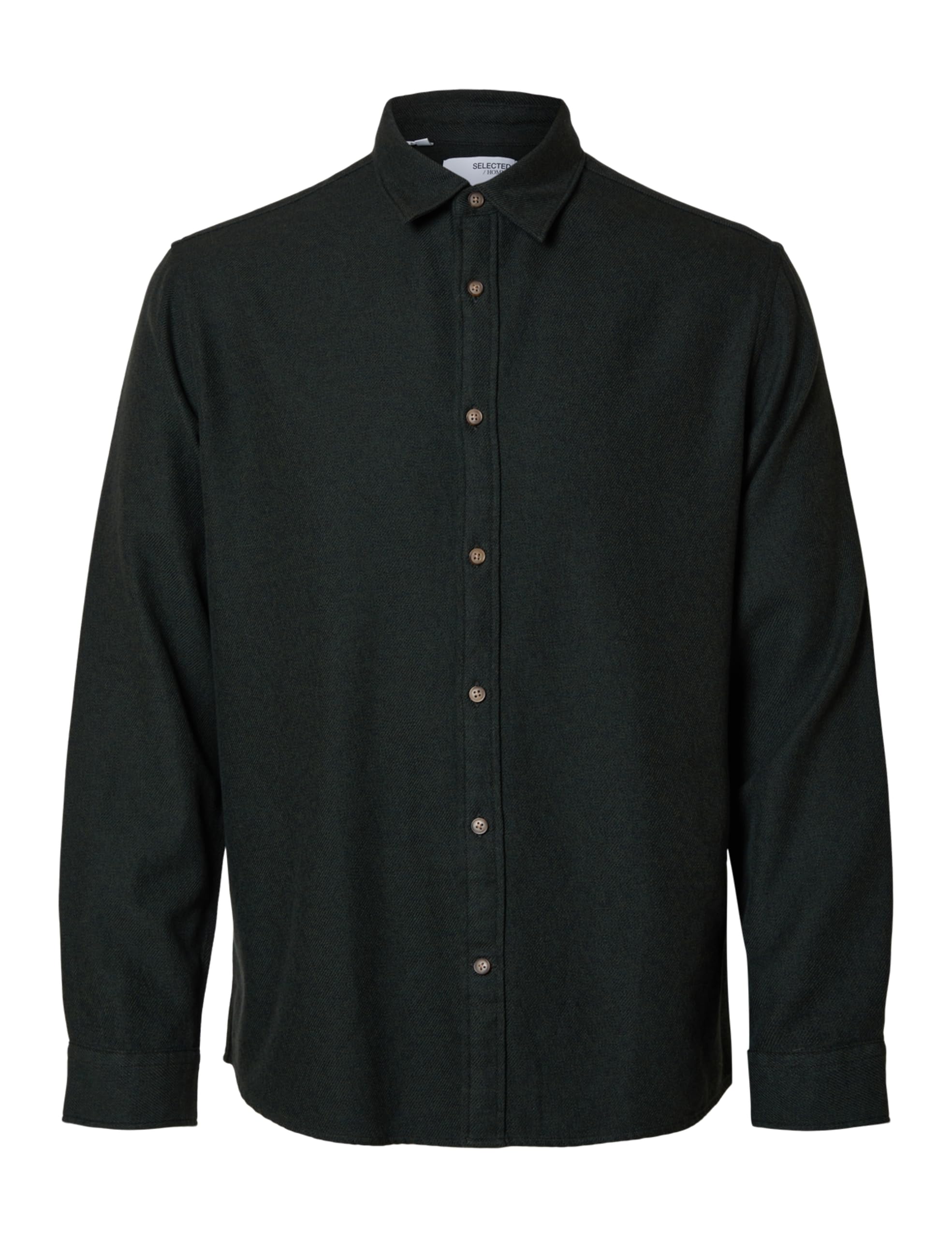 SELECTED FEMME Slhregnoah Brushed Twist Shirt Ls Noos, Forest Night, S