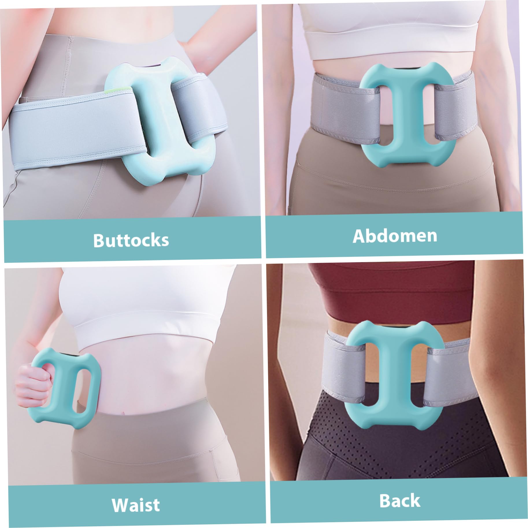 Masajeador de anillo de fascia 3 modos 5 intensidades Masajeador eléctrico para cuerpo completo Tipo C Anillo de yoga de carga para relajación muscular Azul