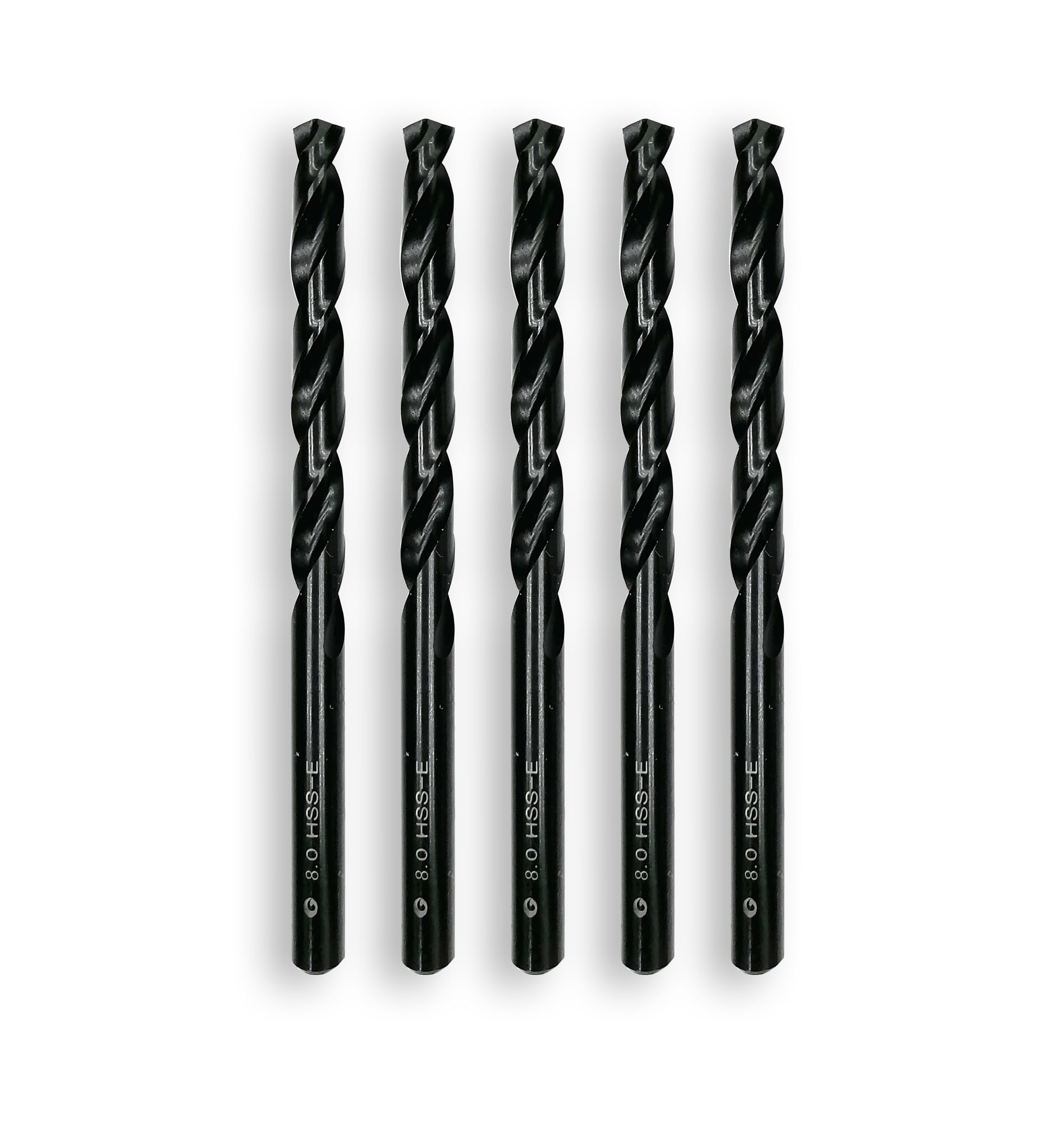 DelitonGude 8.0mm HSS M35 Cobalt Twist Drill Bit for Hardened Steel, High Speed Steel, Set of 5,Suitable for Steel,Stinless Steels, Cast Iron and Other Metals(UK-8.0mm) — image 1