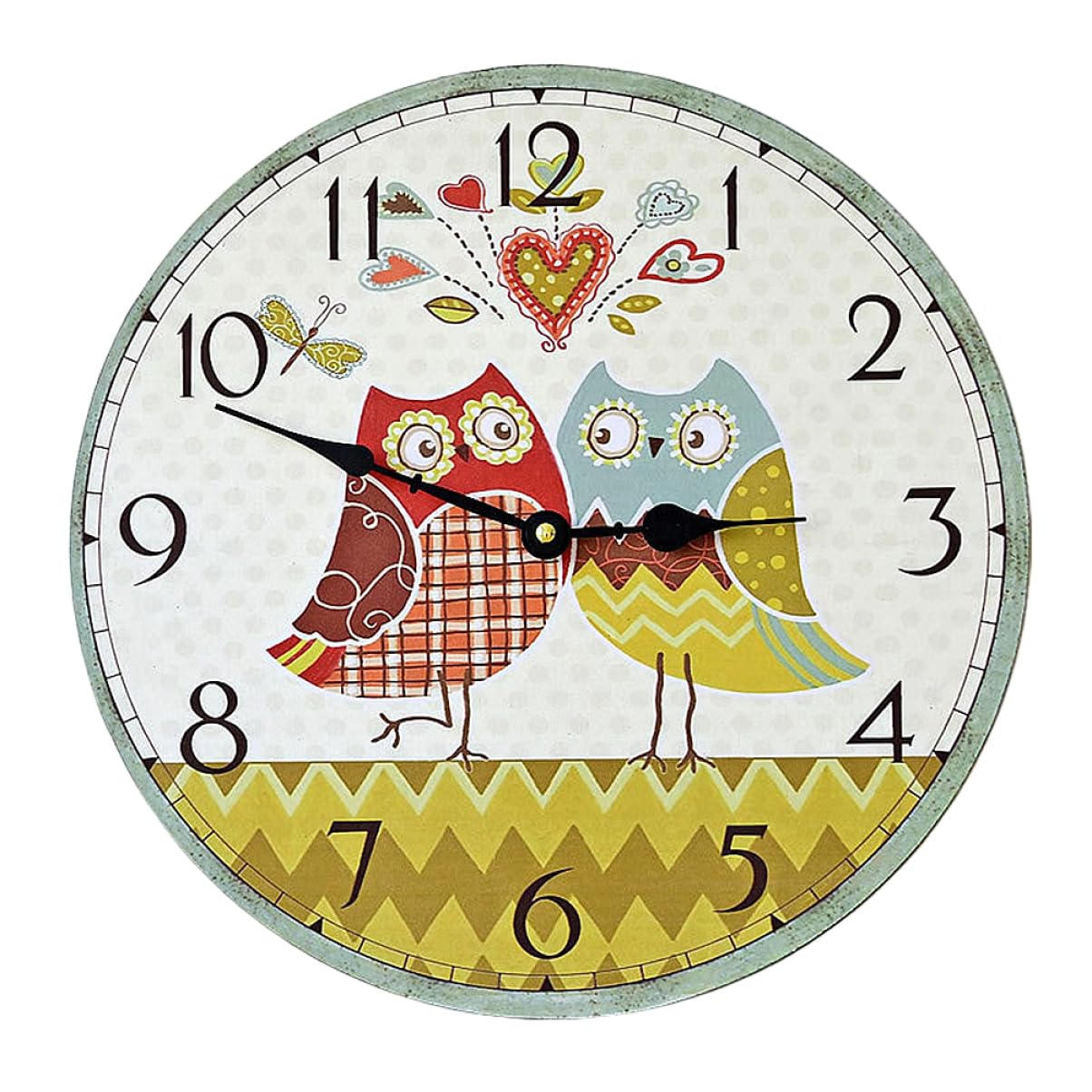 Horloge murale couple de hiboux pour embellir le salon et la chambre