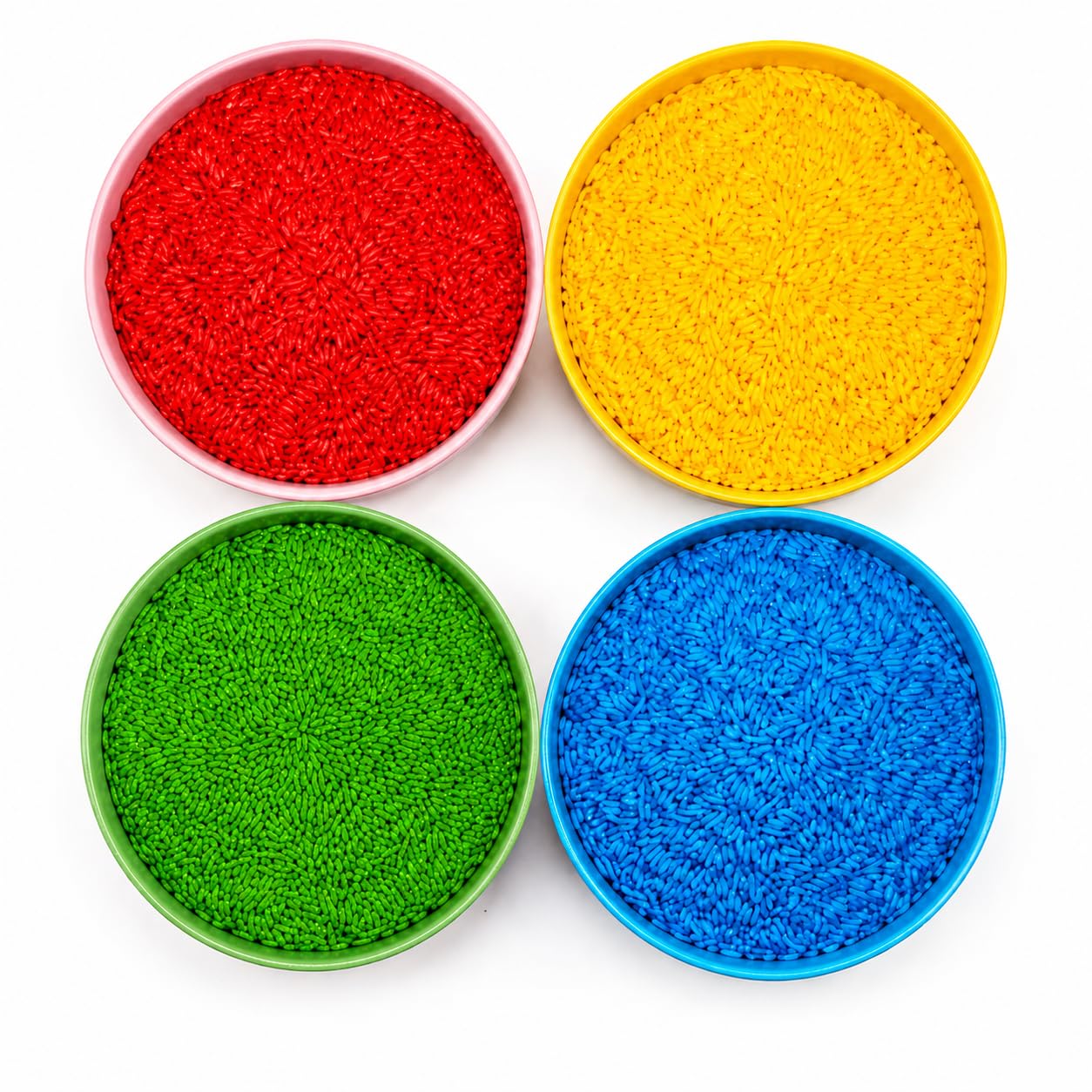 KORYA Colored Sensory Play Rice 800g | Montessori Activity Rice for Kids | Sensory Bin Filler, Art & Craft, Rangoli Decoration, 4 Assorted Colors-image-33