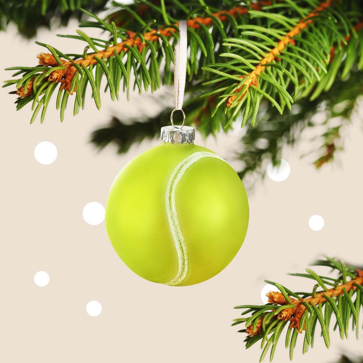 Tennisbal Gepersonaliseerde Kerst Ornament 2022 Grappige Sport Bal Kerst Krans Ornamenten Voor Kerstbomen Opknoping Kerst Ornament Vakantie Kerst Keepsake Nieuwjaar Geschenken 3 Inch