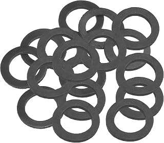 PATIKIL Arandela Plana de Goma M16, 16 Pcs, 16 mm de Diámetro Interno, 24 mm de Diámetro Externo, 2 mm de Grosor, Junta Espaciadora de Sellado para Grifo, Tubería de Agua, Negro