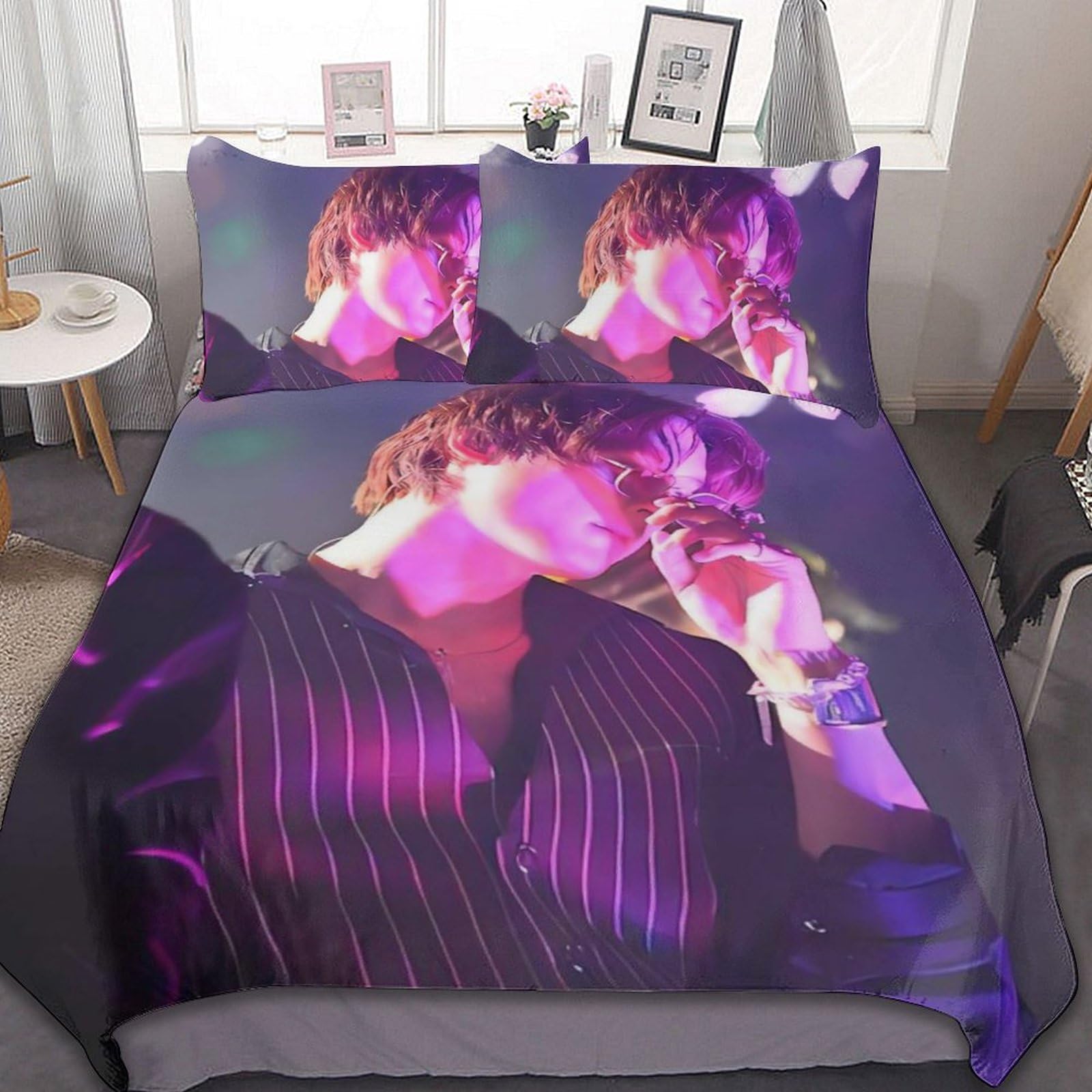 メダリスト展♡♡ フルグラフィック寝具セット Amazon.co.jp: 松村北斗 (4) 寝具 3ピース 掛け布団セット 枕カバー