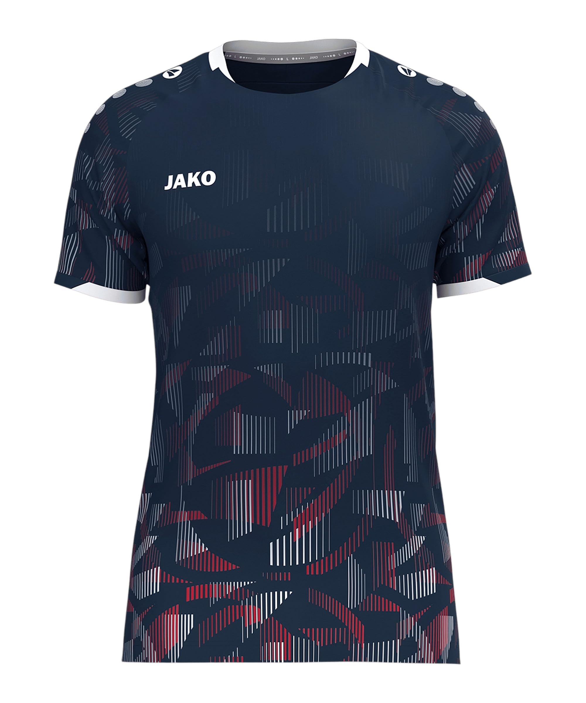 Jako Unisex Sonic Short Sleeve Jersey, Navy/Red/White, L