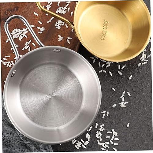 Miniatura 5 de Plato de salsa de soja, bolsa enfriadora de botellas de 2 piezas, tazón de aperitivo con asa, para alimentos, acero inoxidable, asia, gas, antorcha,